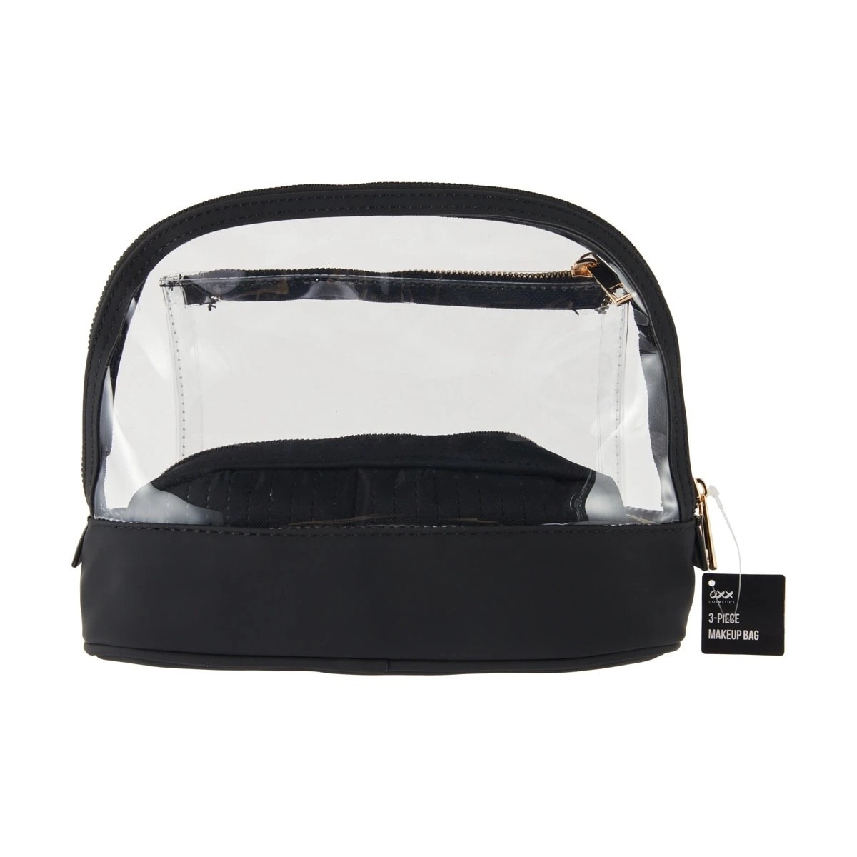 6 OXX Cosmetics 3 Piece Makeup Bag Set - Black, 6 of 6
