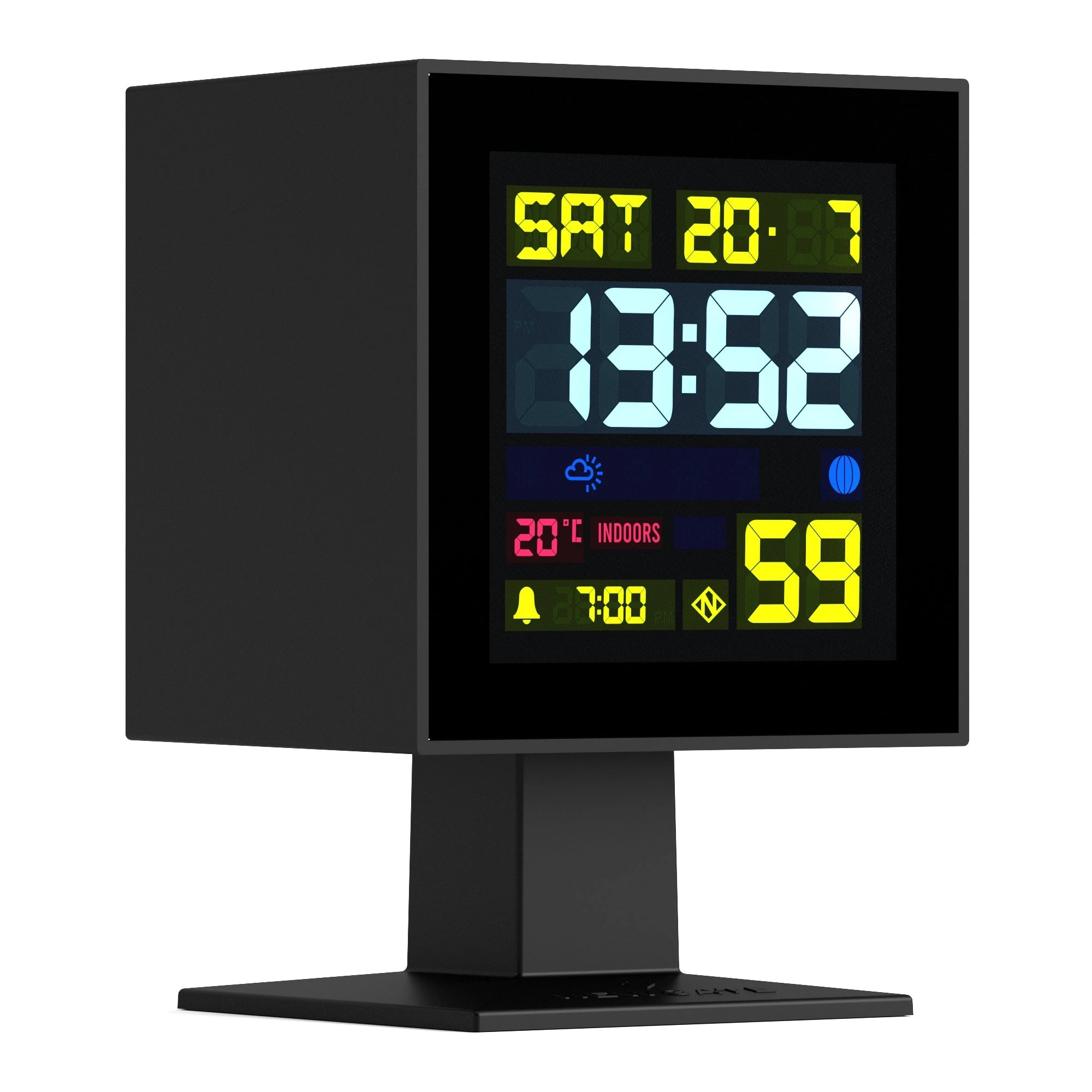 2 Newgate Monolith Lcd Alarm Clock - Black, 2 of 6