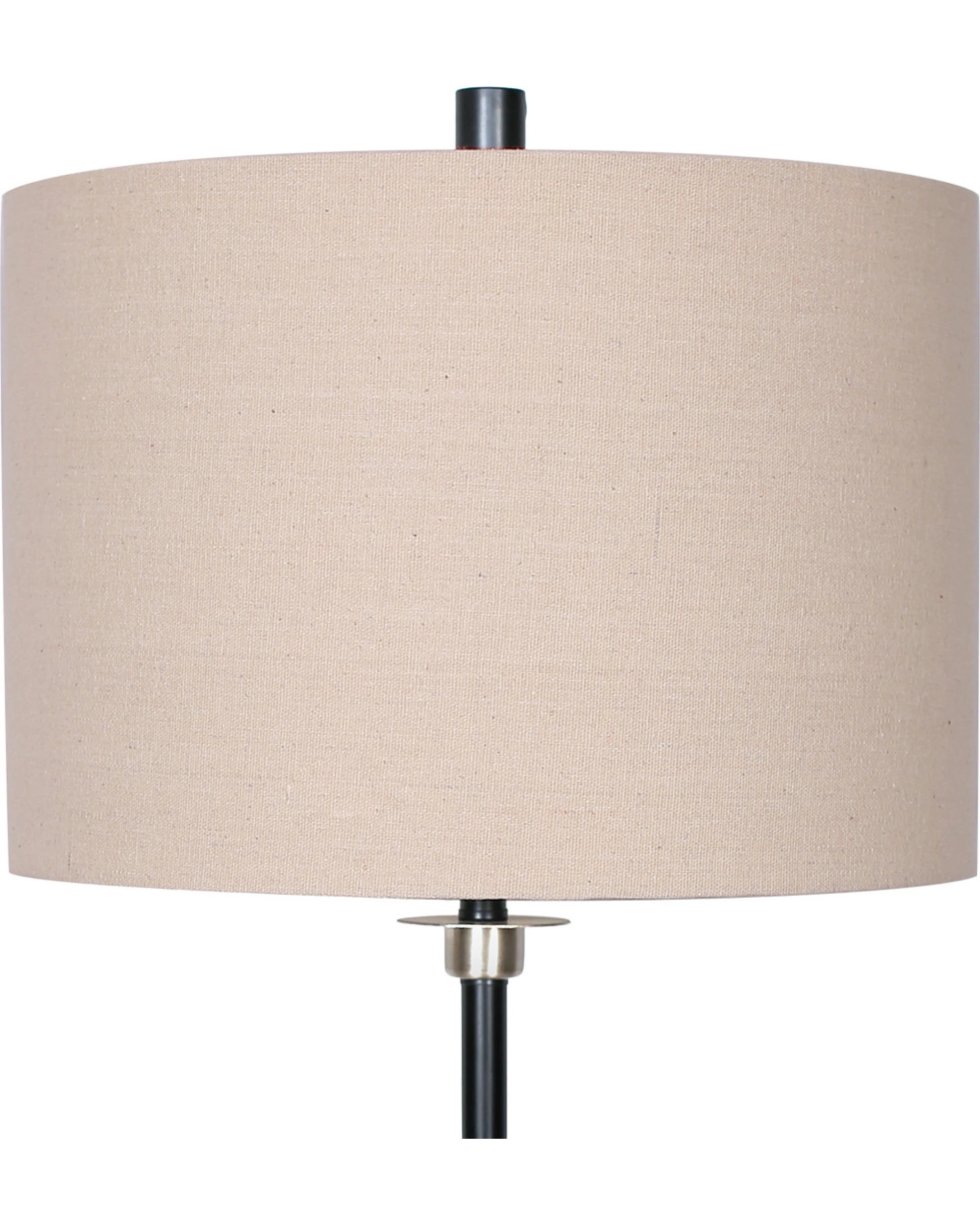 2 Sarantino Metal Table Lamp with Linen Drum Shade, 2 of 10
