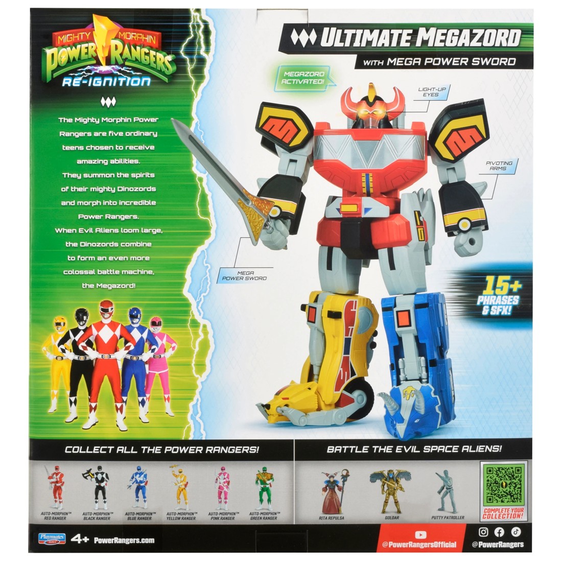 4 Mighty Morphin Power Rangers Re-Ignition Ultimate Megazord with Mega Power Sword Action Figure, 4 of 5