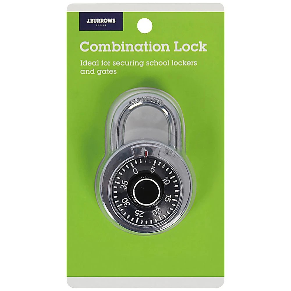 1 J.Burrows Dial Combination Lock Black and Silver, 1 of 2