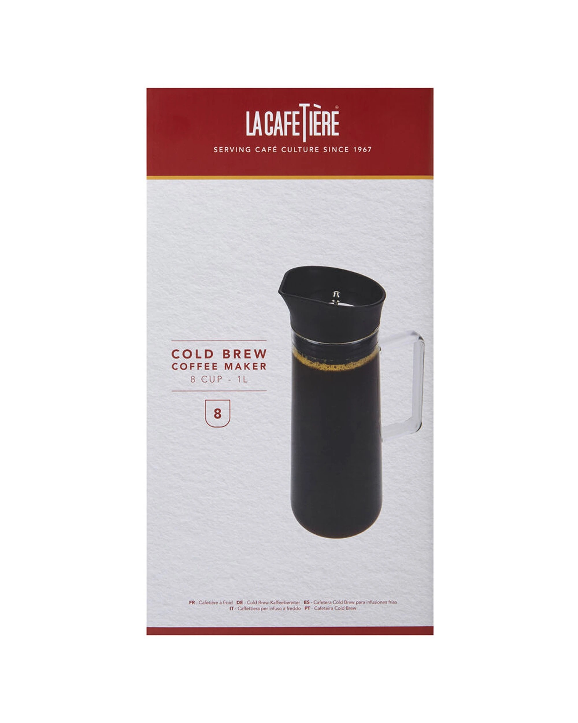 7 La Cafetiere Cold Brewing Iced Coffee Maker Glass Jar 1L - Clear, 7 of 7