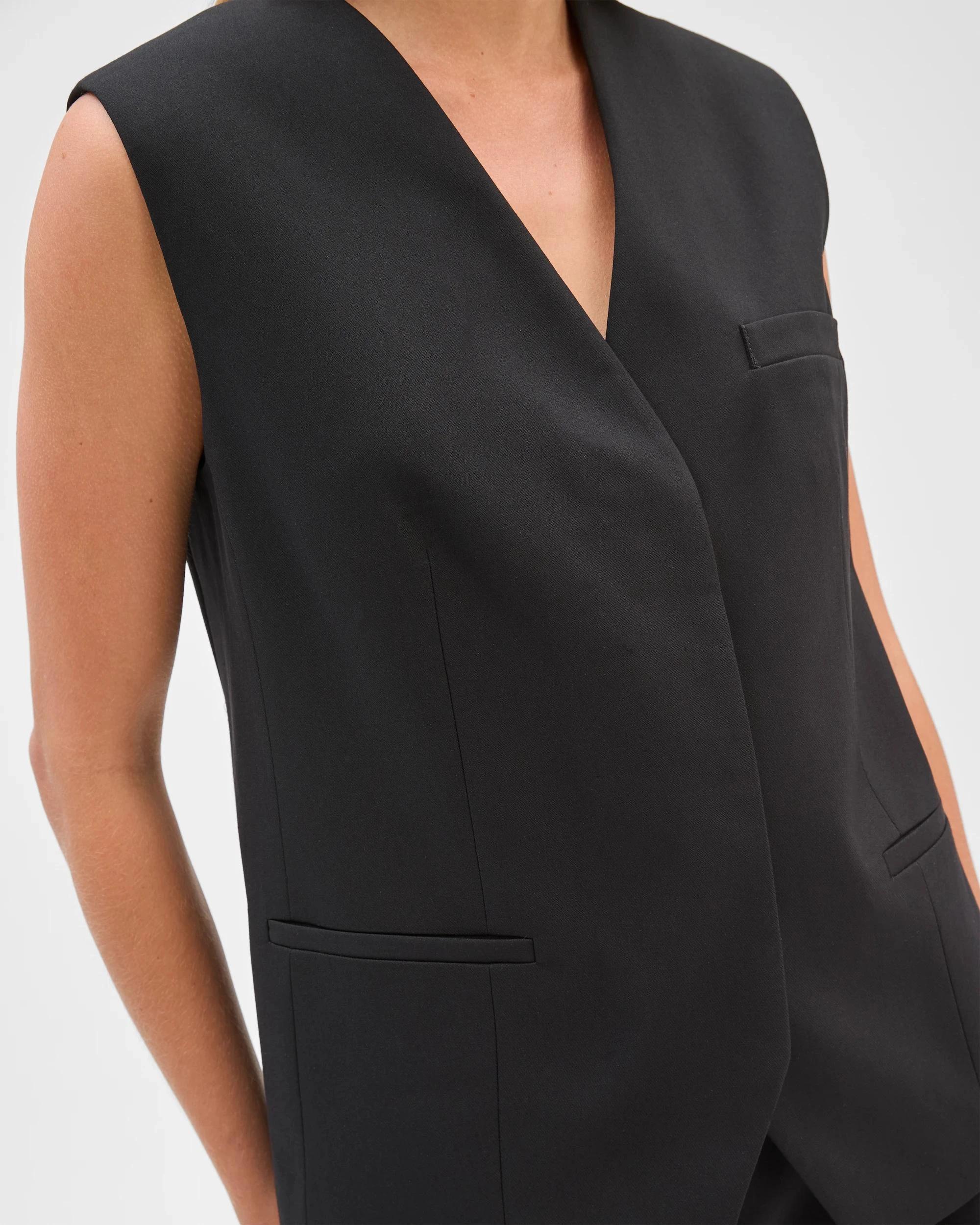 6 Preview Sleeveless Jacket BLACK, 6 of 8