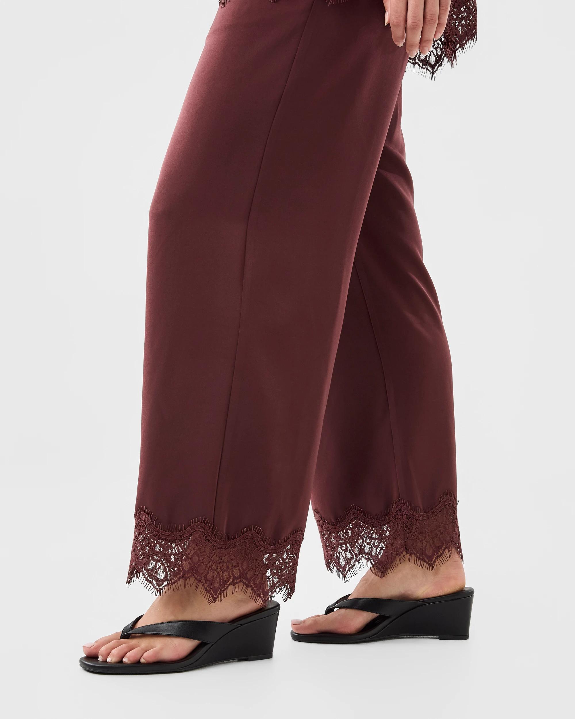 7 Satin Pants Cherry, 7 of 8