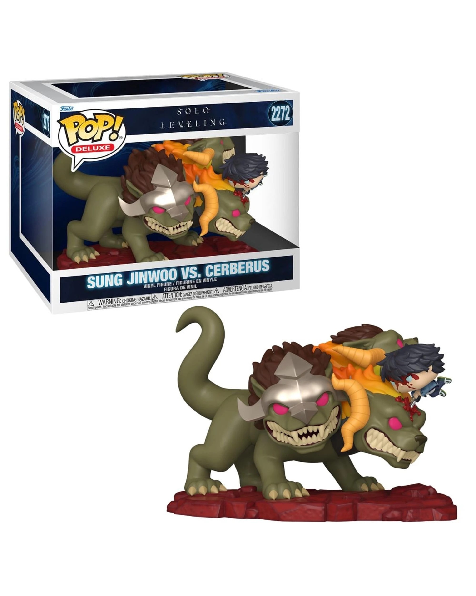 1 Solo Leveling Sung Jinwoo Vs Cerberus Deluxe Funko POP! Vinyl, 1 of 3