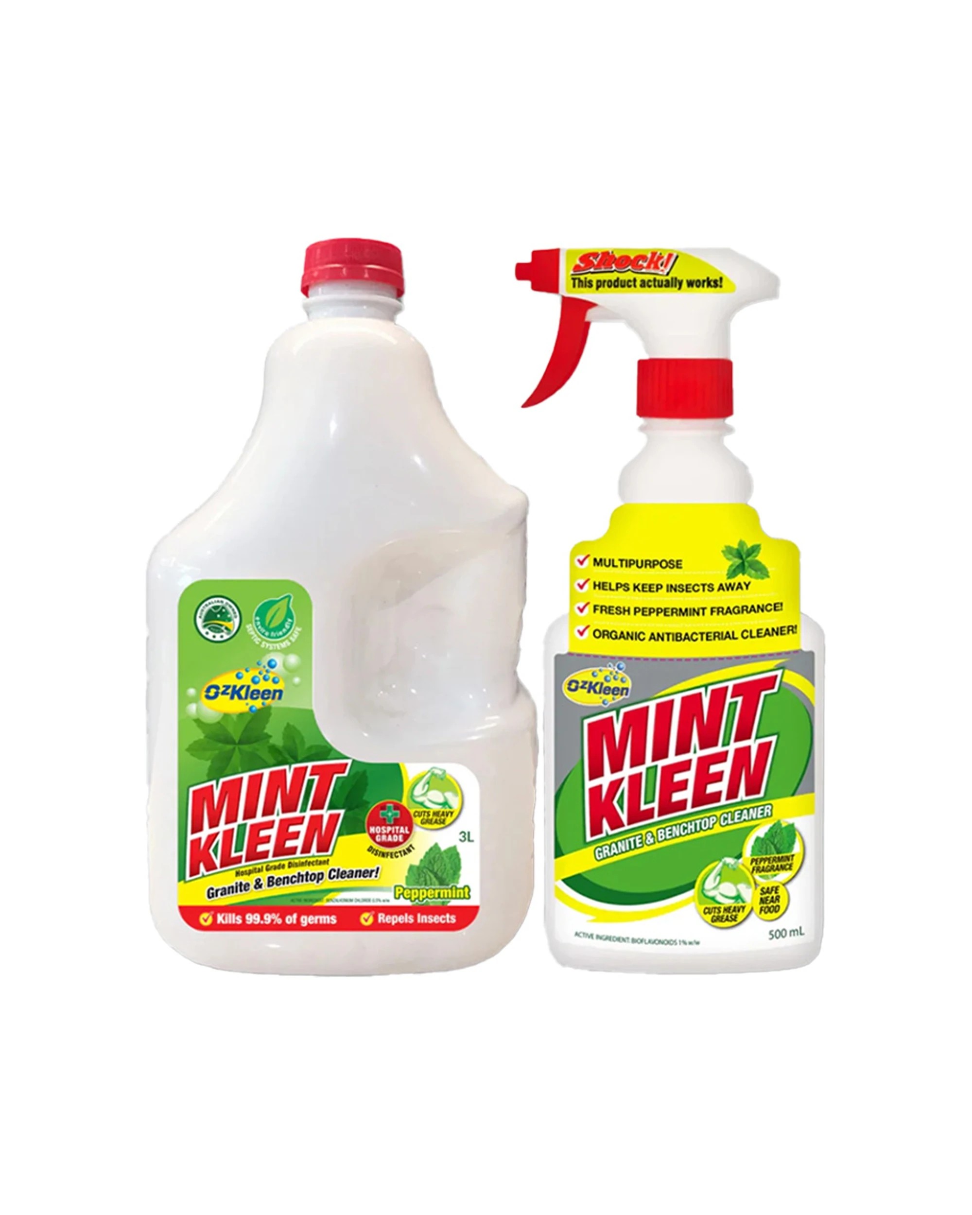 1 OZKLEEN Mint Kleen 3L Refill + 500ml Spray Bundle - Mint Scent - White, 1 of 1