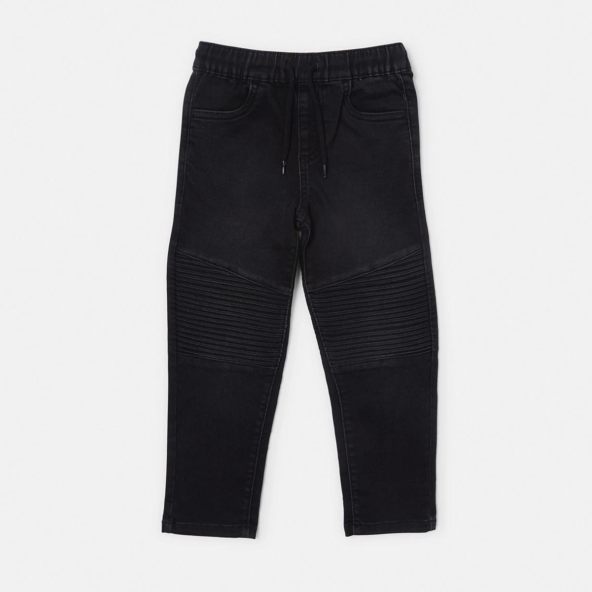 7 Knit Moto Denim Jeans Black Wash, 7 of 8