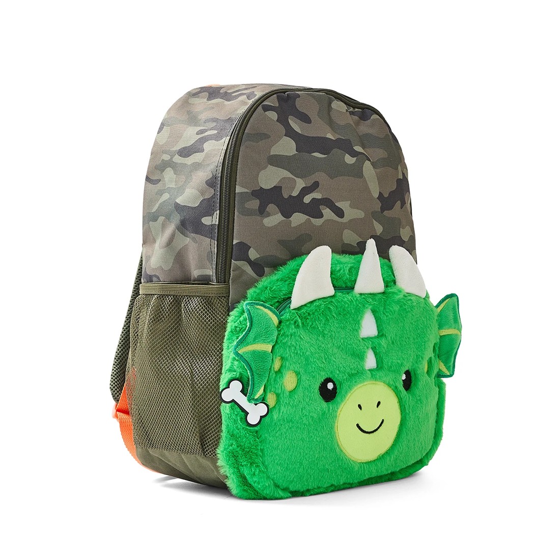 2 Novelty Plush Backpack - Dragon, Green, 2 of 10