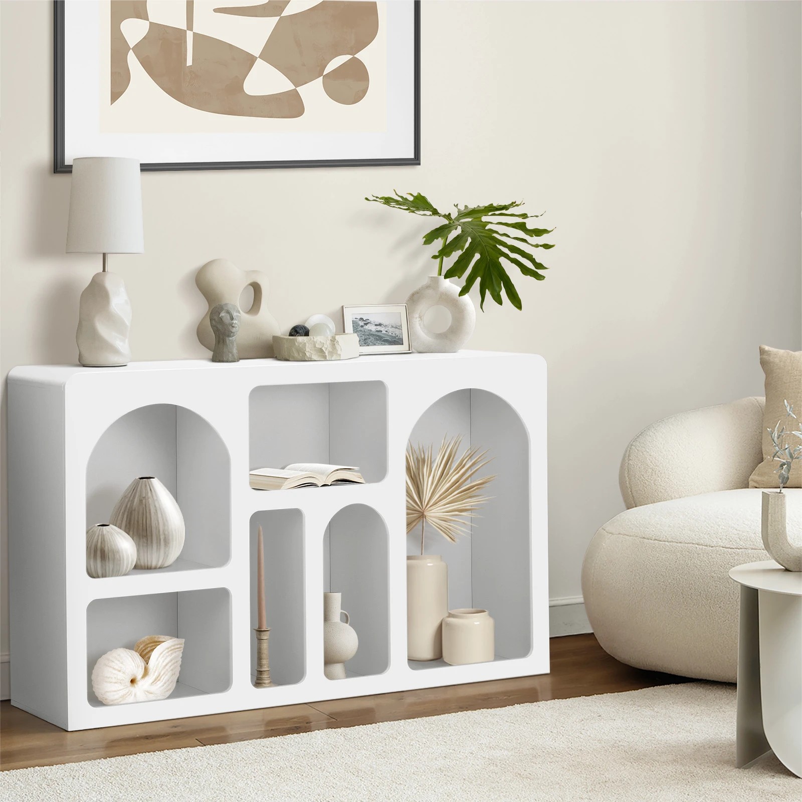 3 Oikiture Display Shelf Storage Stand Shelves Unit Bookcase Bookshelf Rack
 - White, 3 of 9