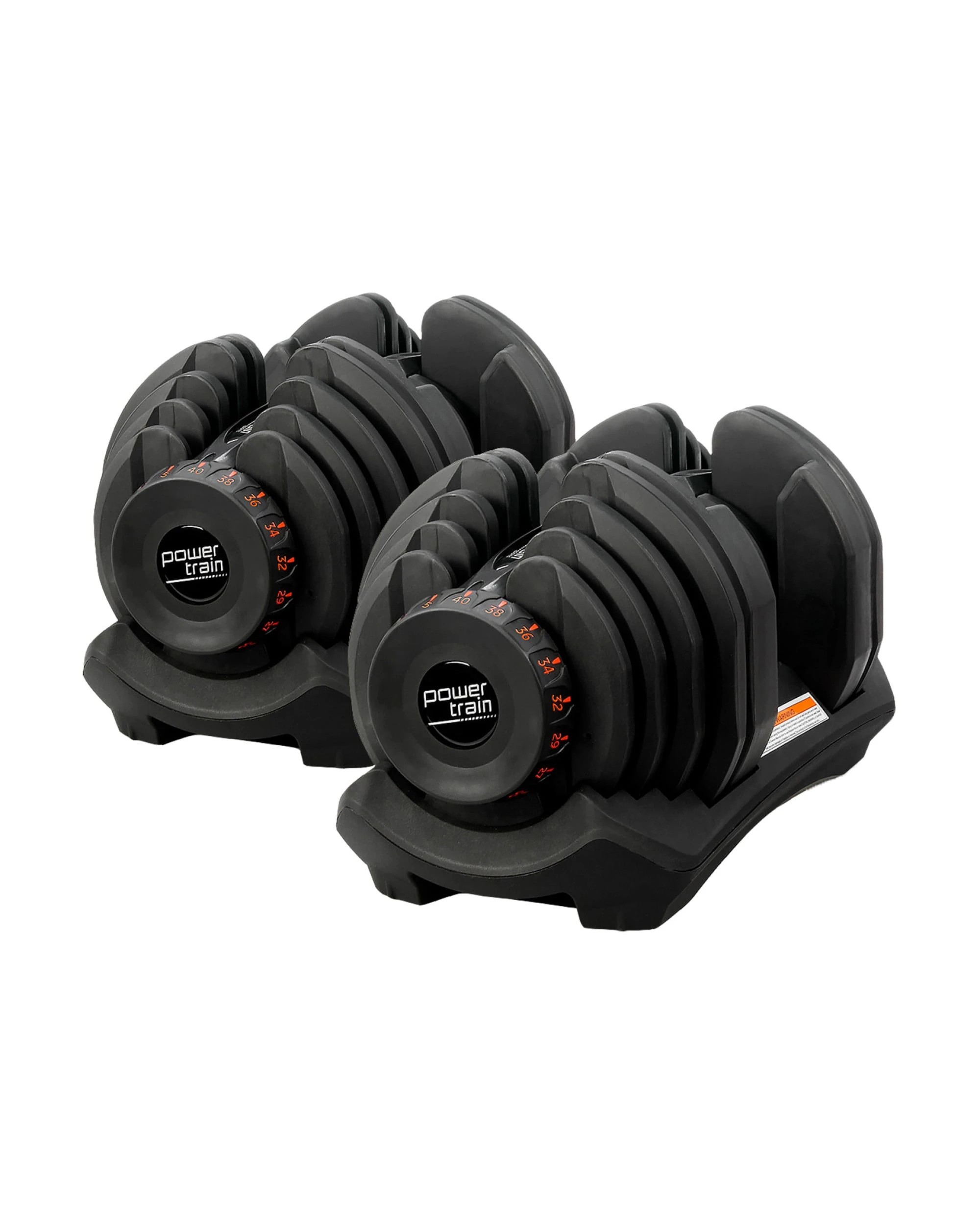 3 Powertrain 80KG Adjustable Dumbbell Set with Heavy Duty FID Bench - Black, 3 of 9