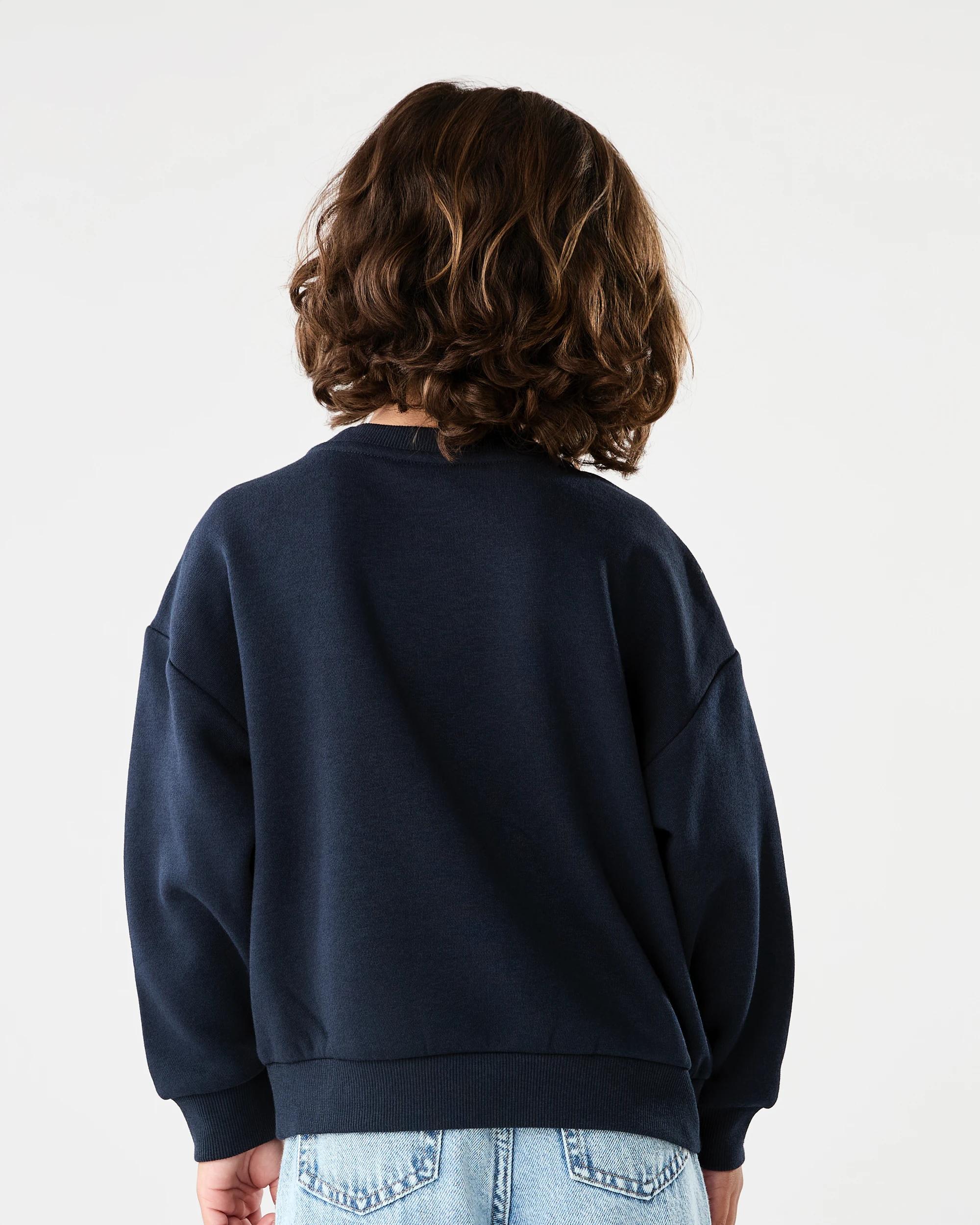 2 Oversized Print Crew Neck Sweatshirt Nvy Nature, 2 of 7