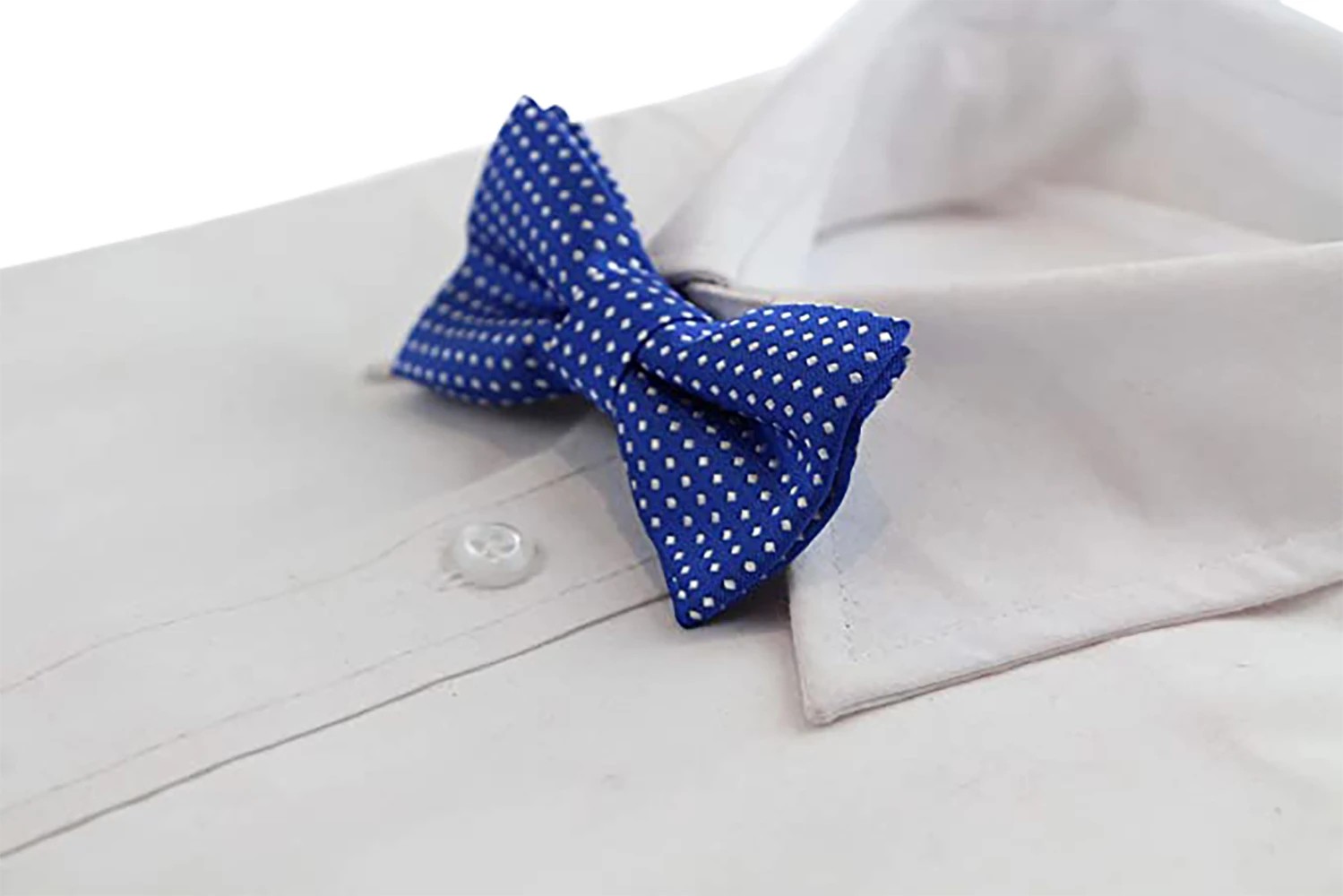 1 Zasel Boys Blue Bow Tie With White Polka Dots - Multi, 1 of 5