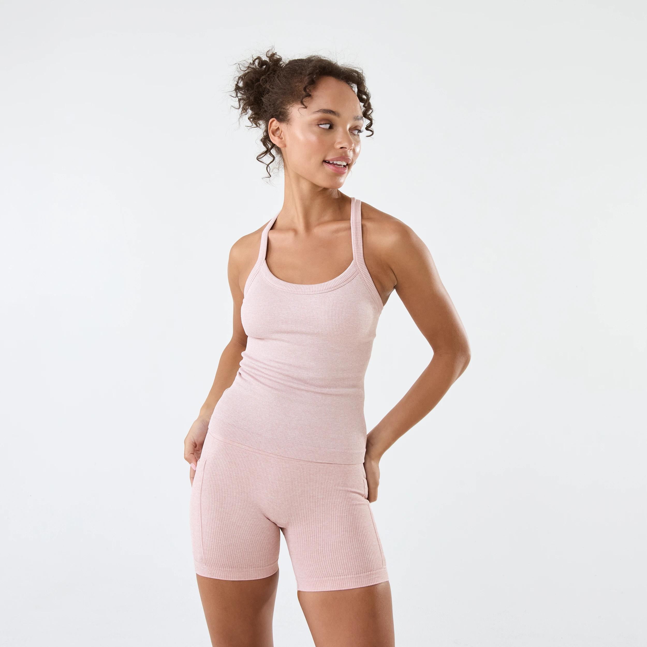 7 Active Womens Seamfree Pocket Bike Shorts Sol B Pink, 7 of 7