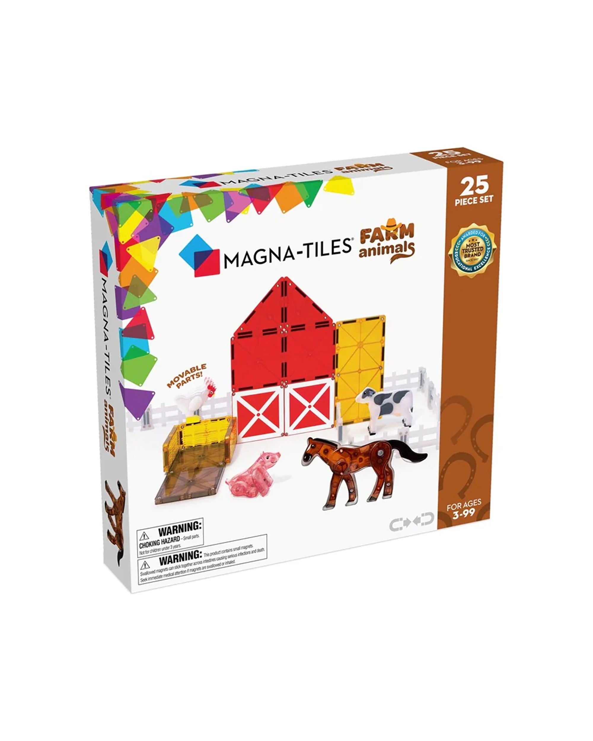 1 Magna-tiles 25pc Farm Animals Magnetic Construction Toy Set For Ages 3 Plus - Multi, 1 of 2