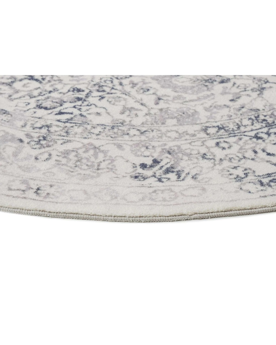 Loopsie Yeni Floral Washable Round Rug-120cm x 120cm - Grey - Kmart
