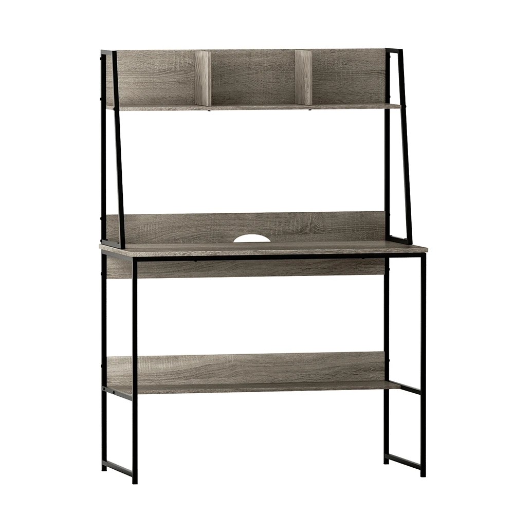 1 Artiss Computer Desk Bookshelf Storage  100CM - Grey, 1 of 5