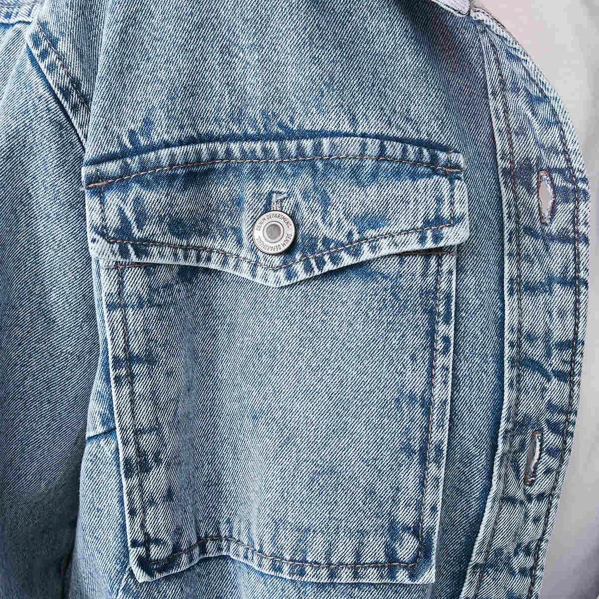 7 Denim Shacket Light Wash, 7 of 8