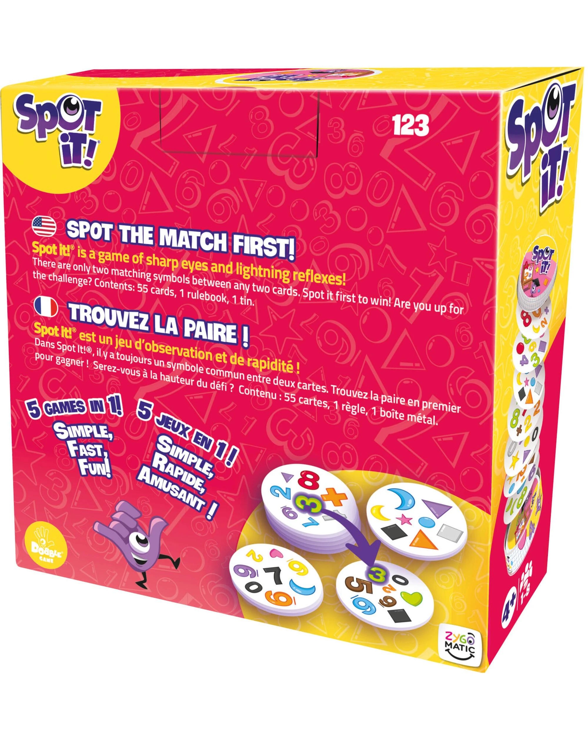 2 Spot It! 123 Card Game, 2 of 4