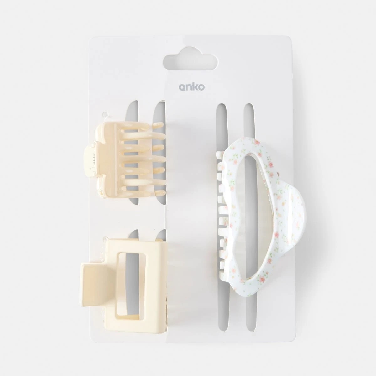 4 3 Pack Mix Statement Claw Hair Clips, 4 of 4