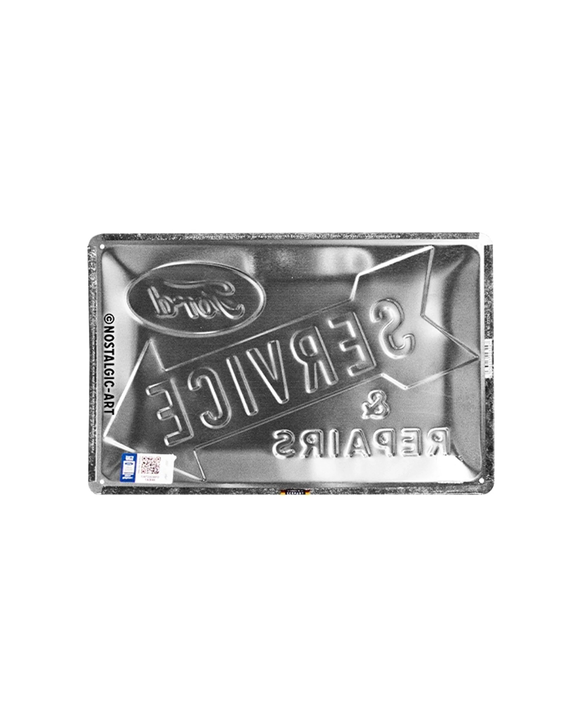 3 Nostalgic-Art Medium 20x30cm Metal Wall Art Sign Plaque - Ford Service & Repairs - Blue, 3 of 4
