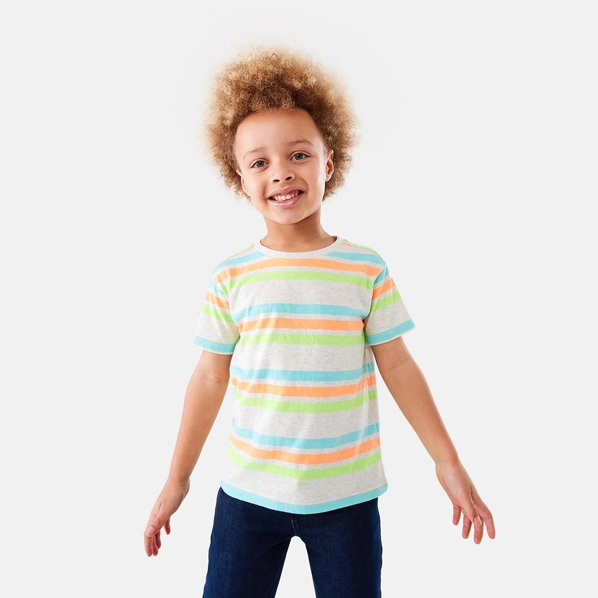 1 Stripe T-shirt Orng Multi, 1 of 9