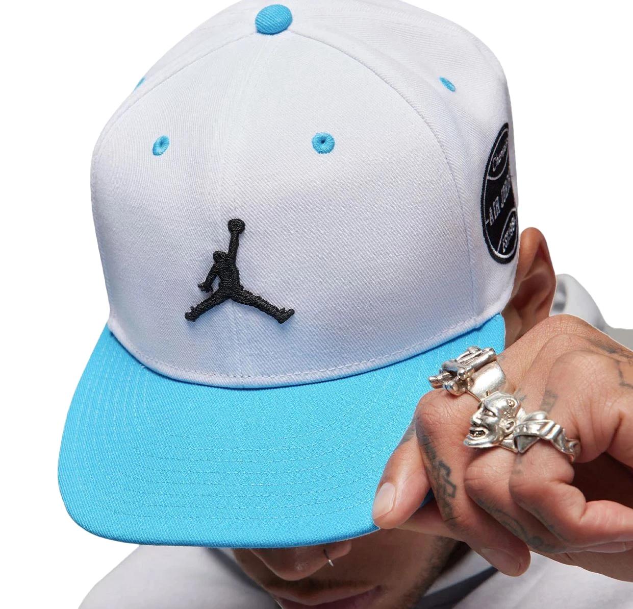 6 Nike Mens Jordan Flight MVP Pro Adjustable Cap WHITE/BLUE, 6 of 6