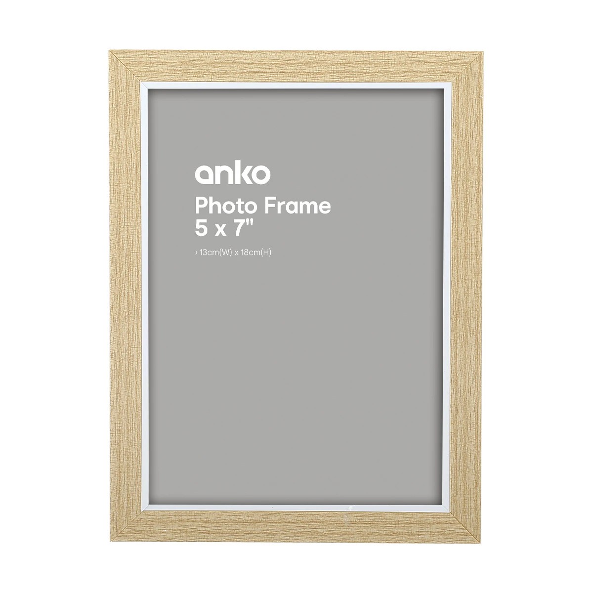 1 Photo Frame 5in. x 7in. Two Tone Oak & White, 1 of 2