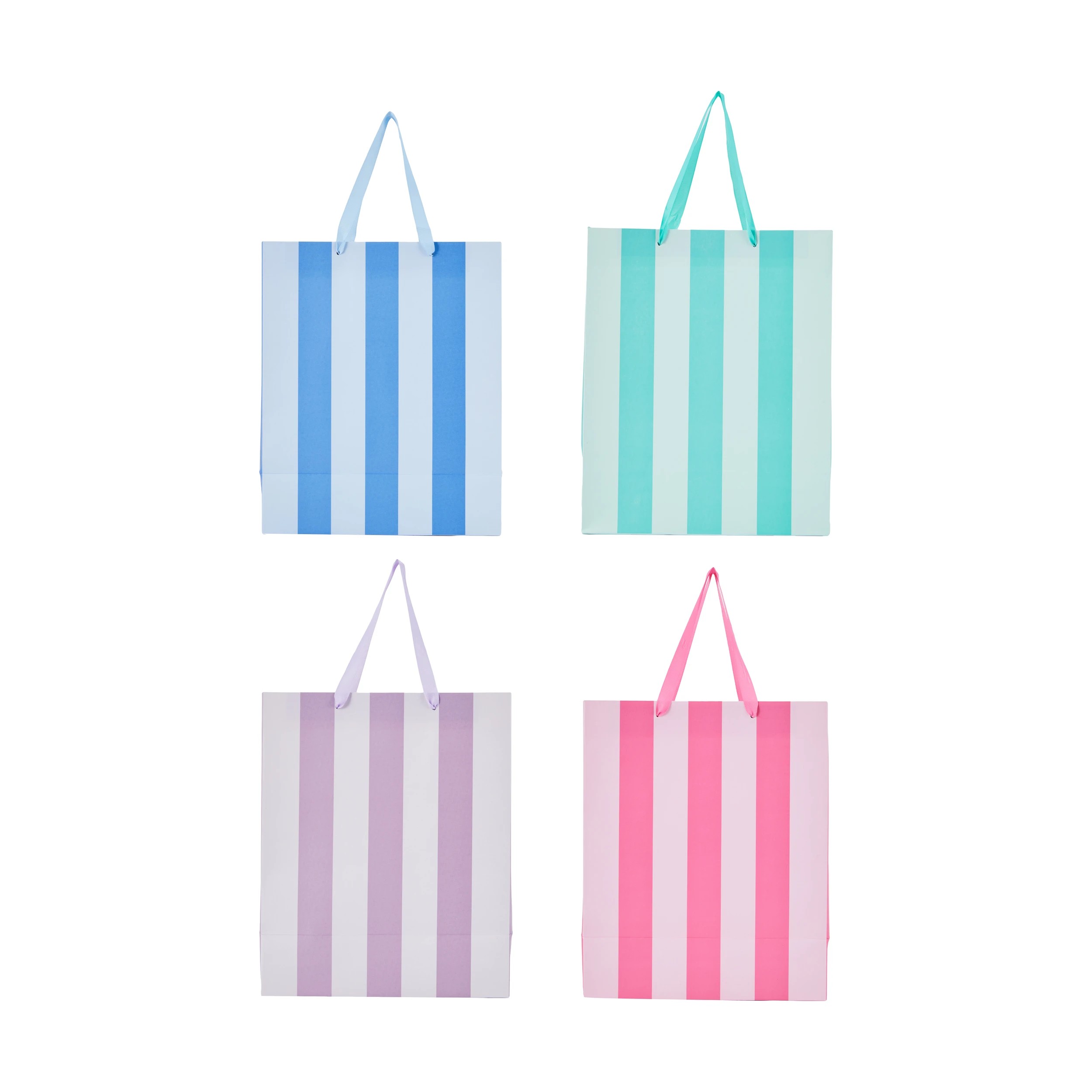 2 4 Pack Multi Stripe Gift Bags - Large, 2 of 4
