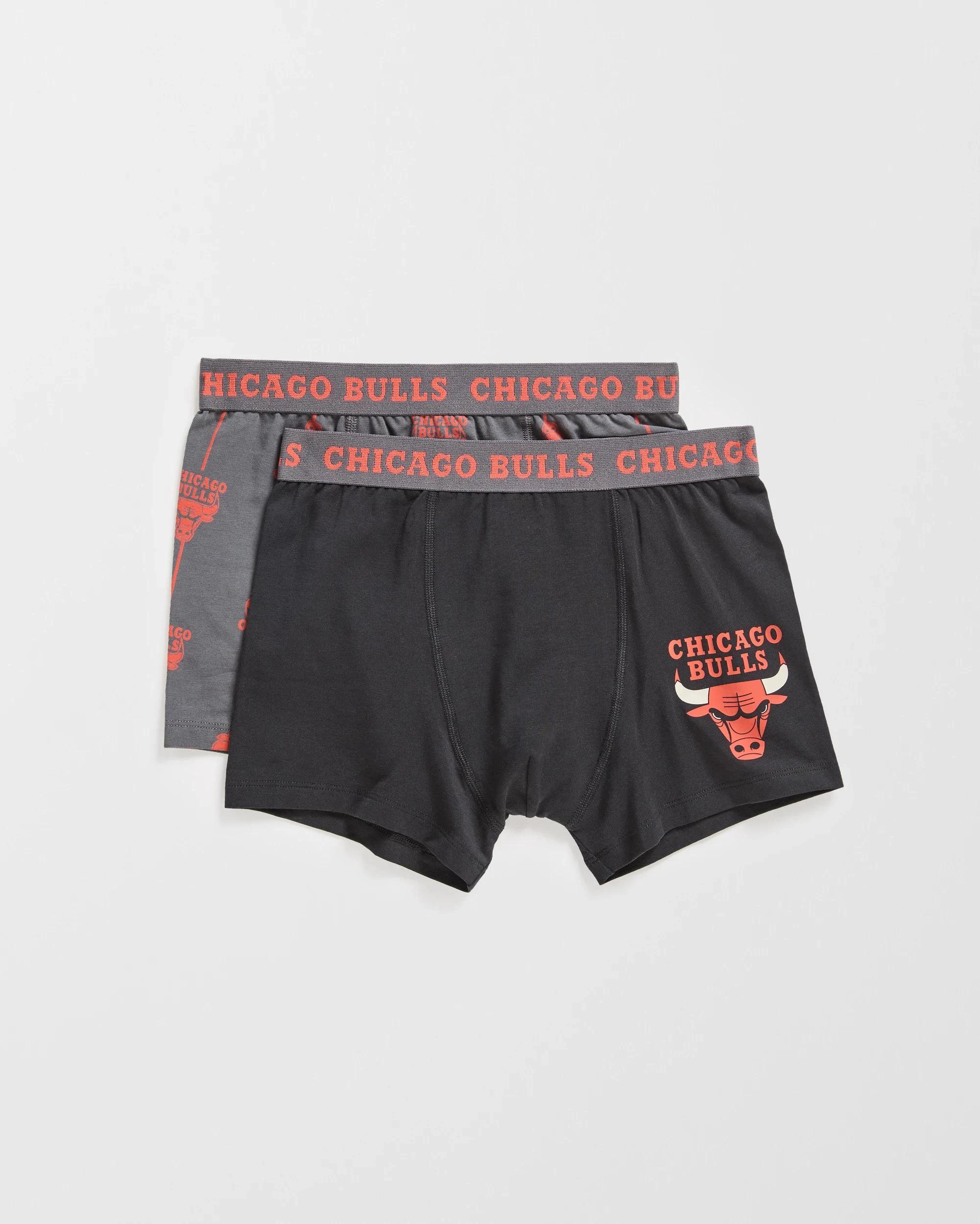 1 NBA Australian Cotton Blend Older Boys Trunks 2 Pack NBA BULLS, 1 of 1