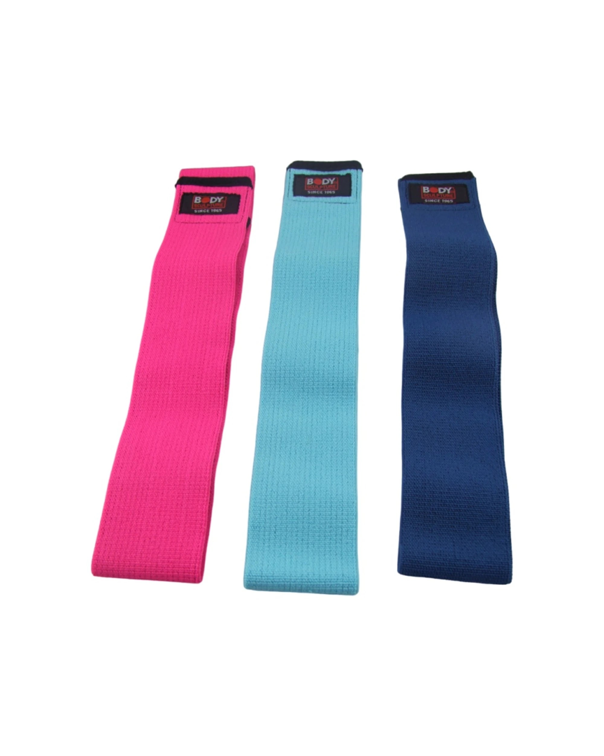 2 Body Sculpture 3pc Fabric Fitness Resistance Bands With 3 Levels S/M/L - Multi, 2 of 3