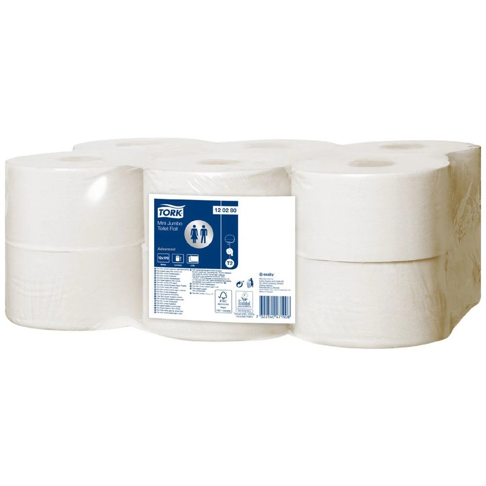 1 Tork Advanced Mini Jumbo Roll Toilet Paper 12 Pack, 1 of 1