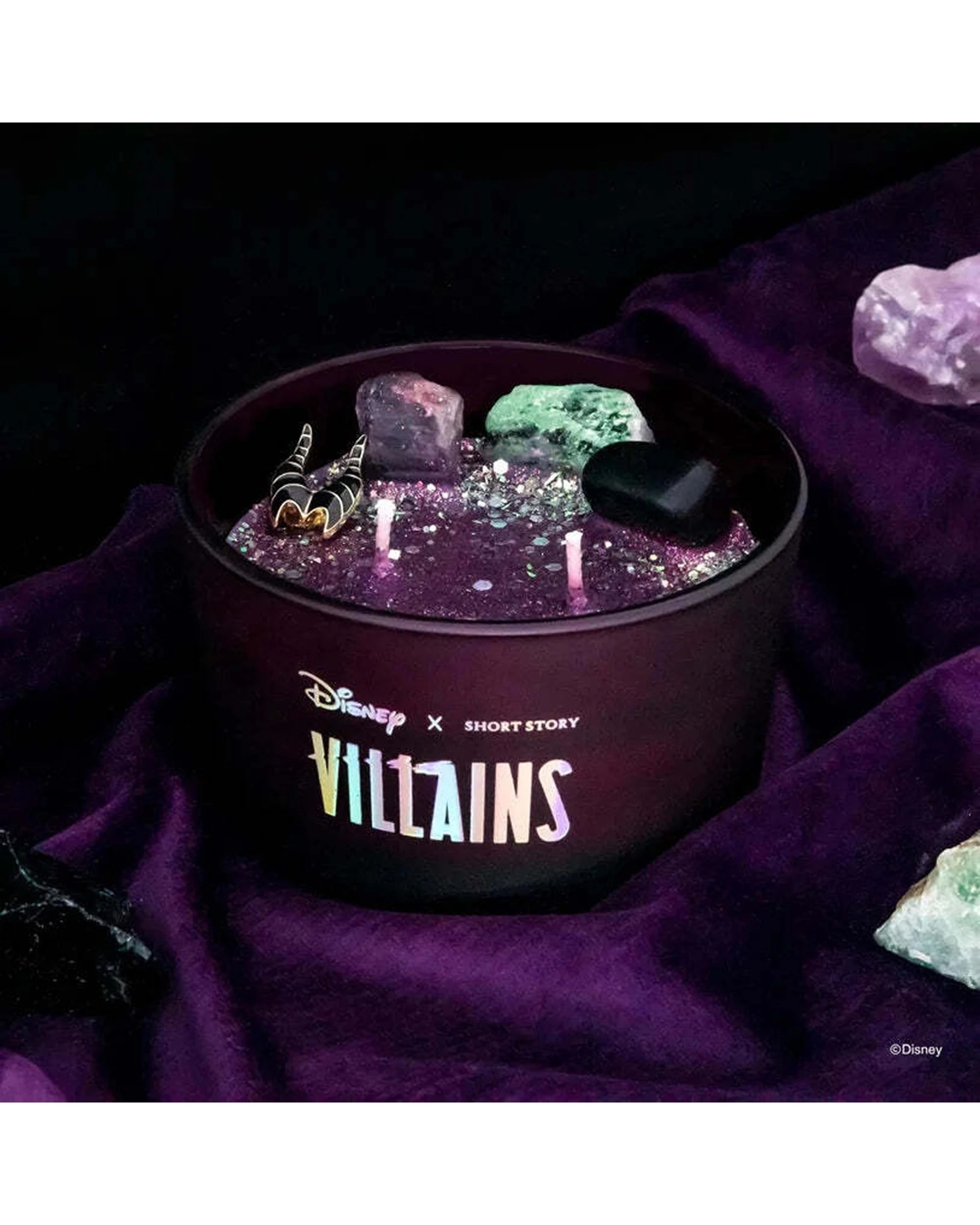 2 Disney Maleficent Villains Black Rose Spell Soy Wax Candle 280g - Black, 2 of 2