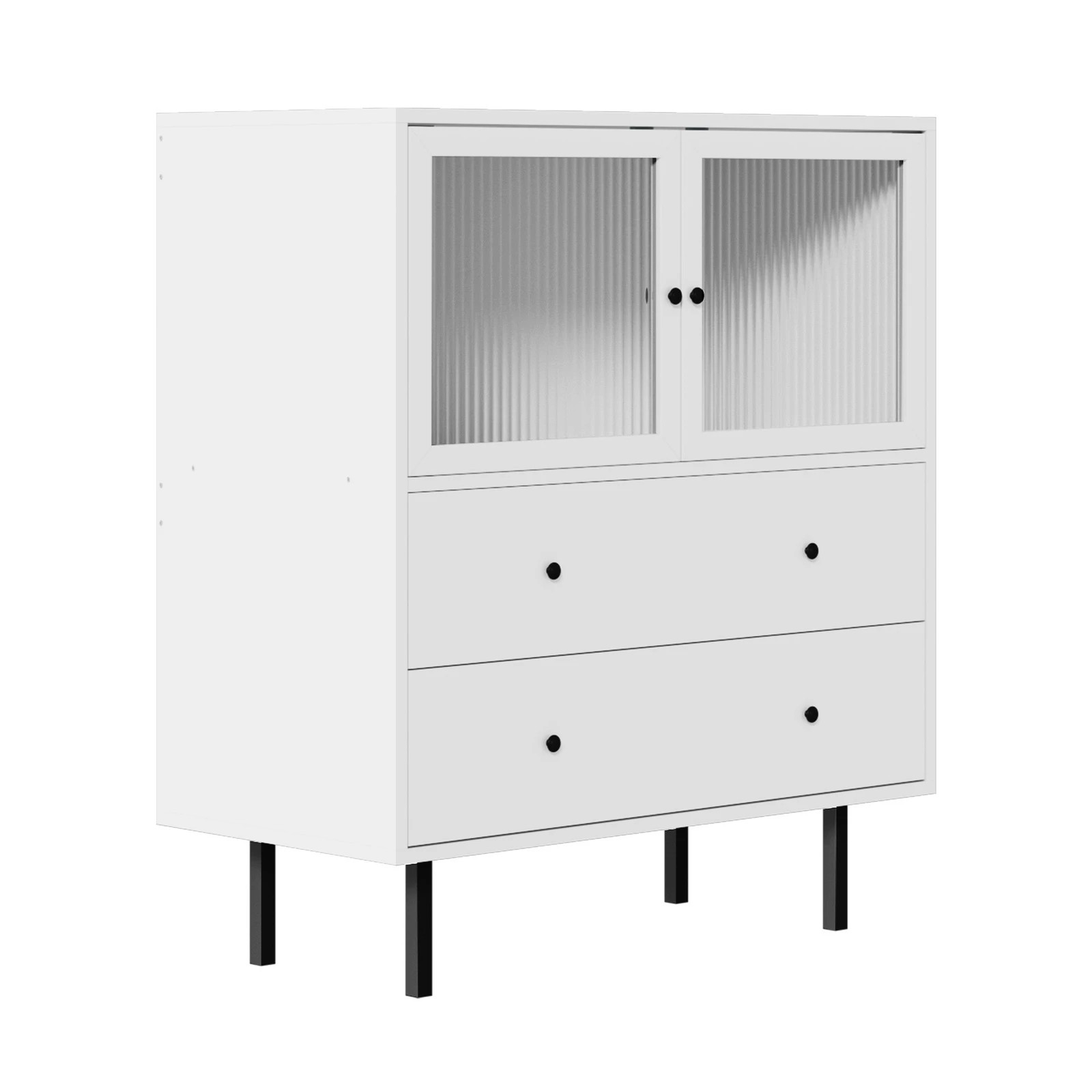 6 Oikiture 2x Sideboard Buffet Storage Cabinet - White, 6 of 9