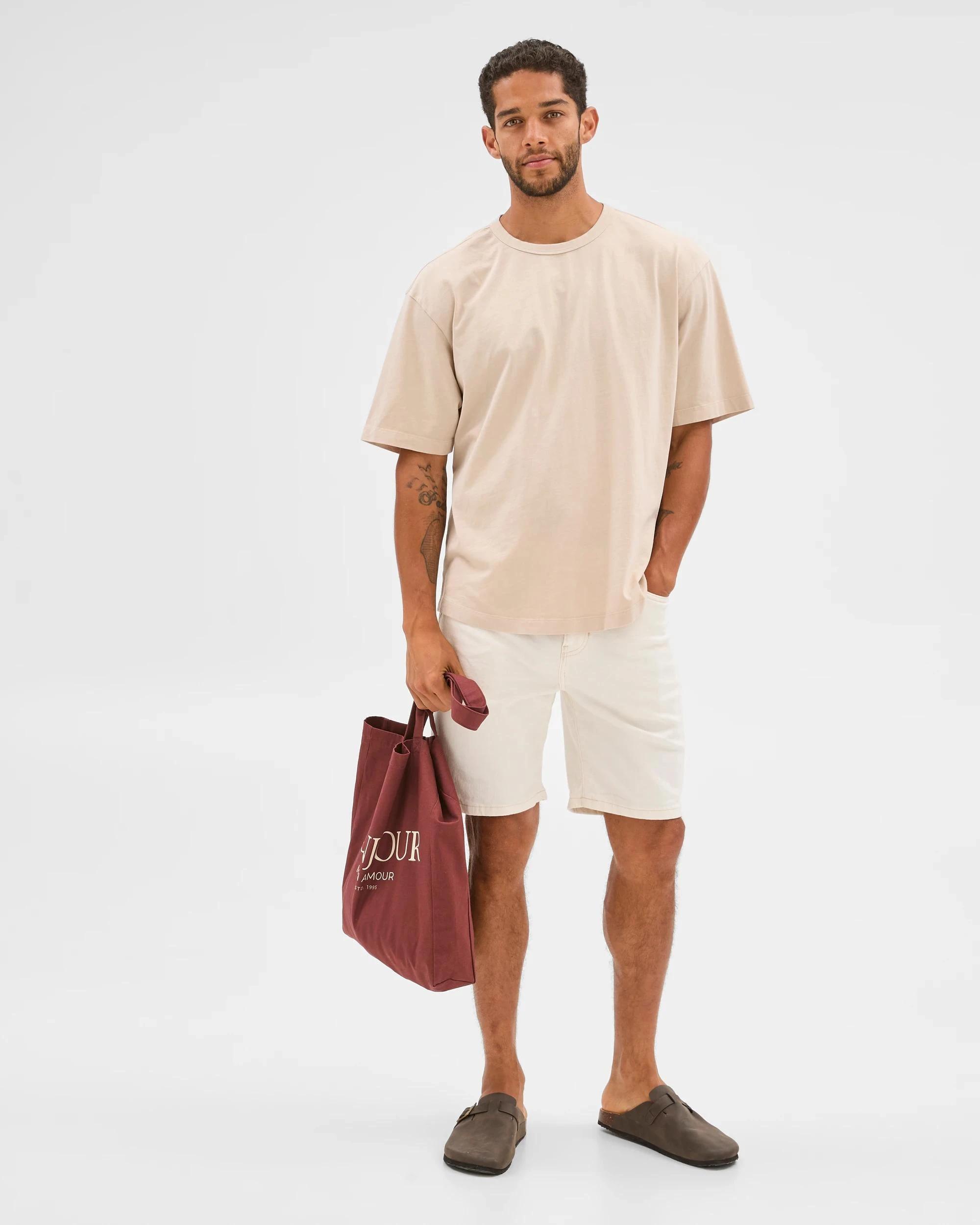 6 Target Man Australian Cotton T-Shirt LIGHT STONE, 6 of 6