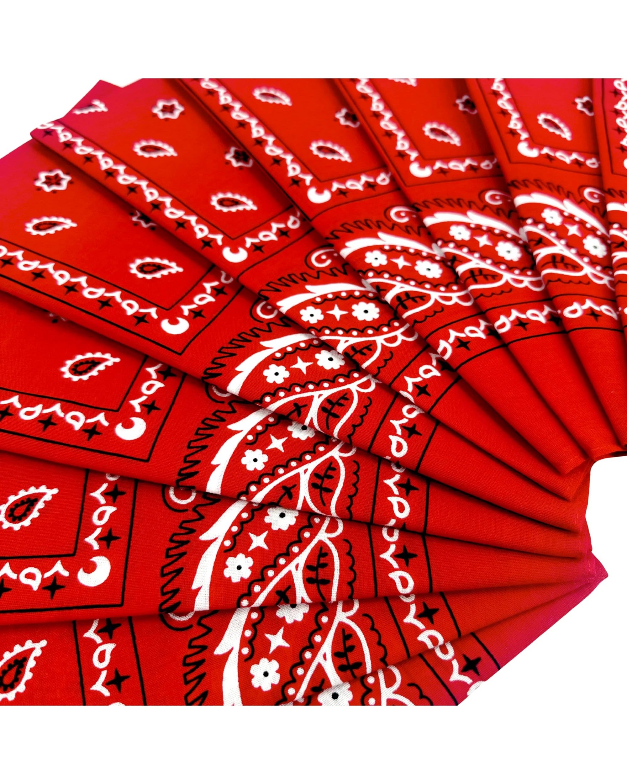 BR Costumes 20-Pack Paisley Cotton Bandanas for Head Wraps and Masks ...