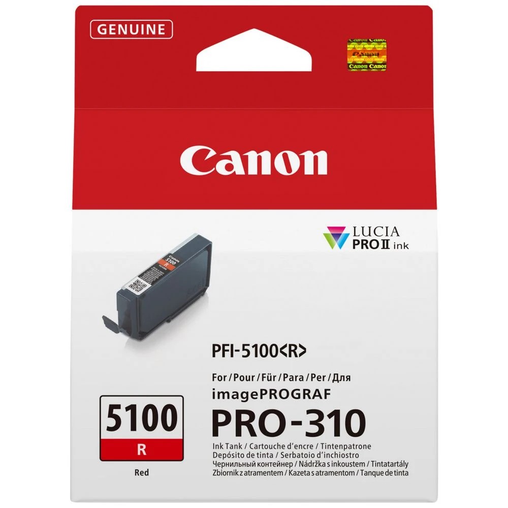 1 Canon PFI-5100 Red Ink, 1 of 3