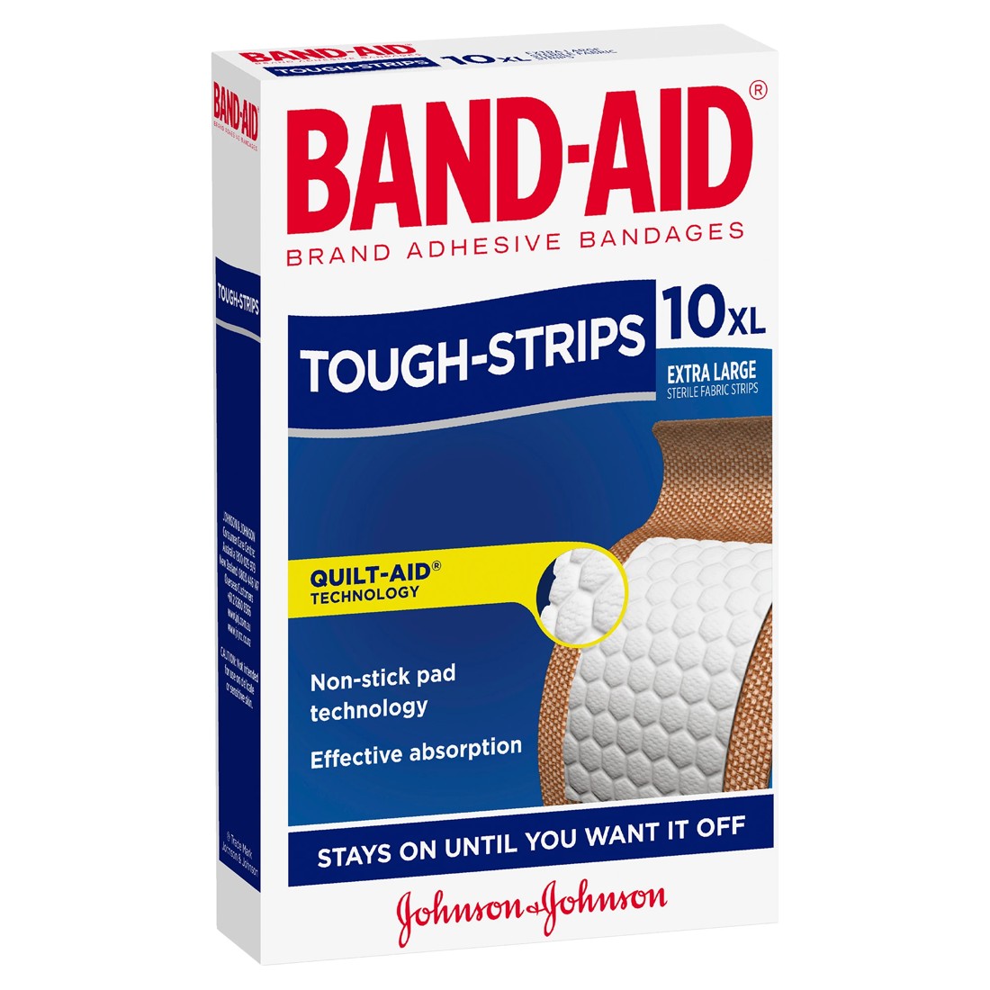 1 10 Pack Band-Aid Extra Large Tough-Strips Adhesive Bandages, 1 of 5
