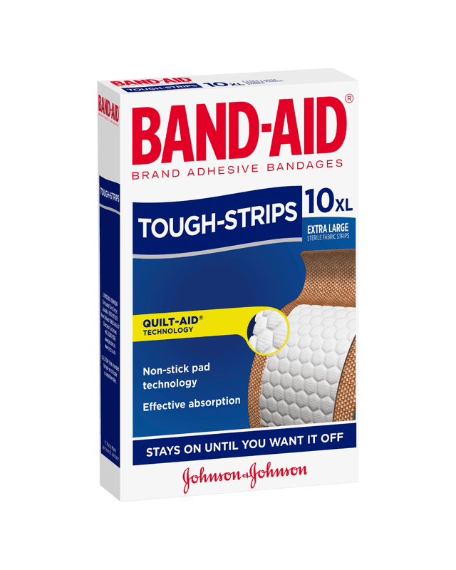 10 Pack Band-Aid Extra Large Tough-Strips Adhesive Band