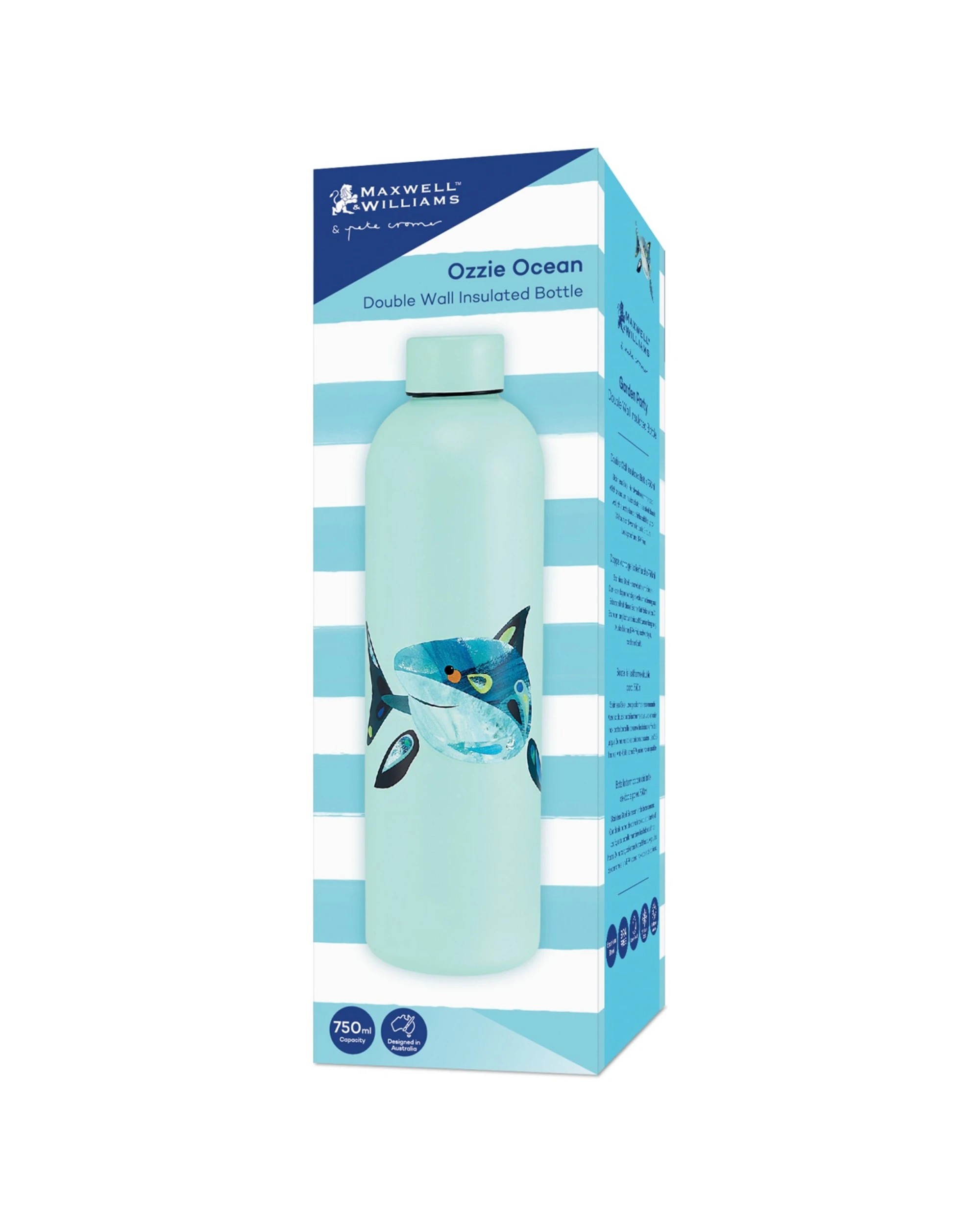 4 Maxwell & Williams Pete Cromer Ozzie Ocean Insulated Bottle 750ml Vacuum Flask
 - Blue, 4 of 7