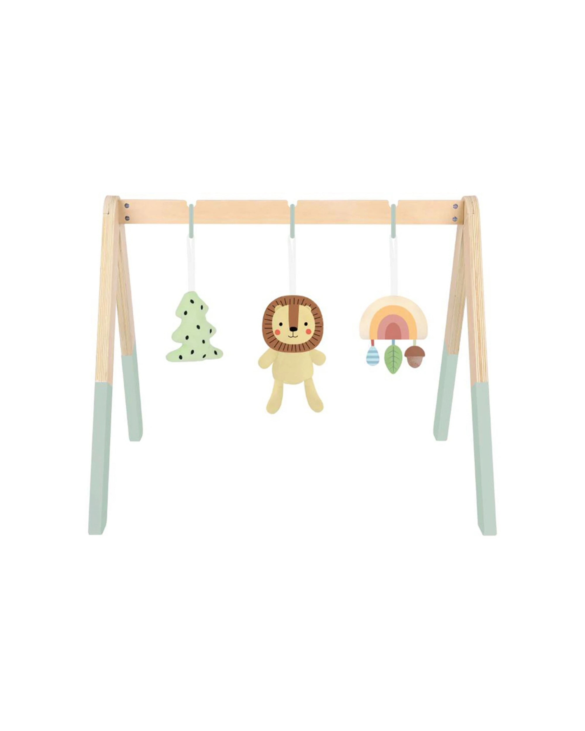 3 Tooky Toy 60x54cm My Forest Friends Lion Wooden Baby Gym With Hanging Toys 0 Months Plus - Natural, 3 of 5