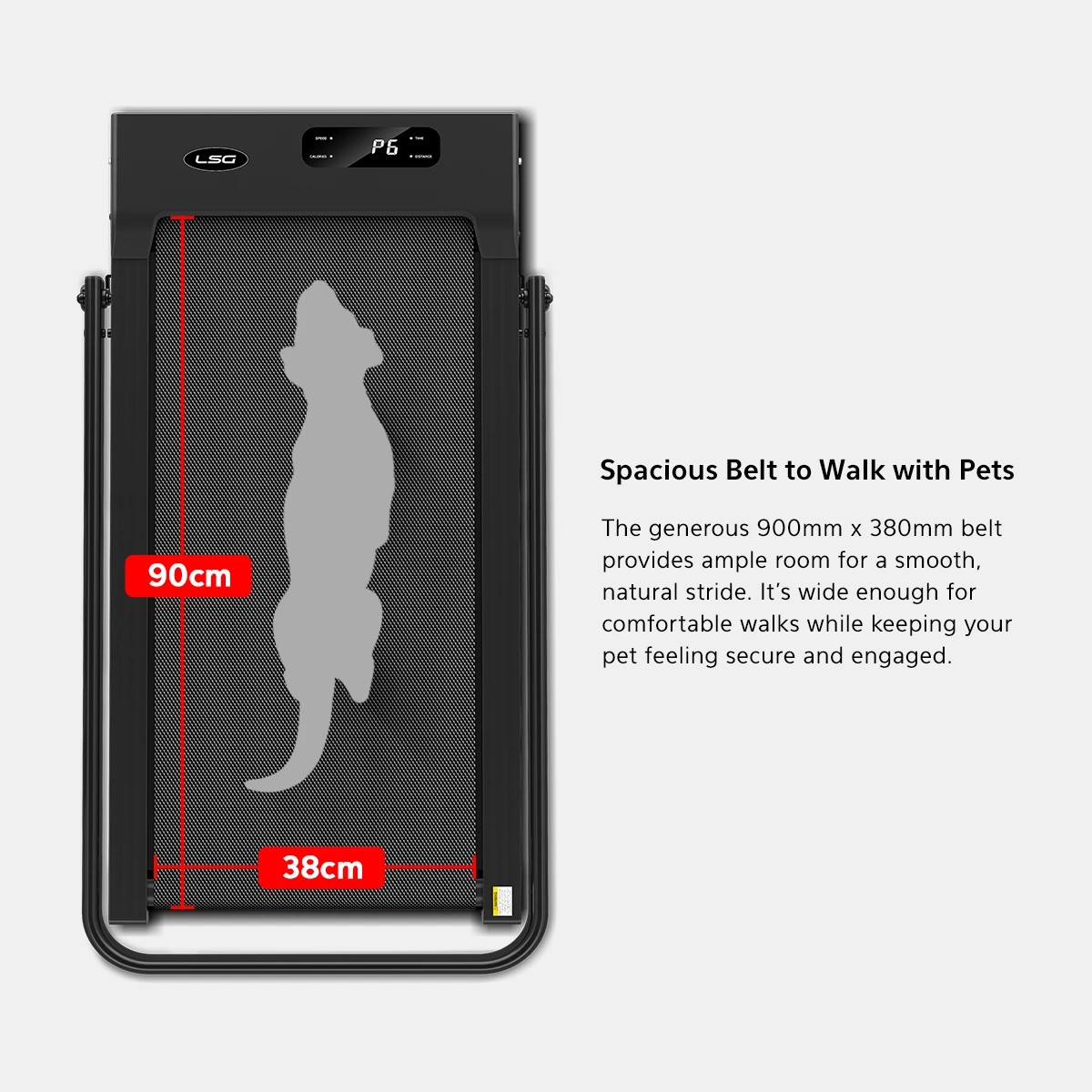 5 LSG PaceMate 2-in-1 Dog Treadmill & Walking Pad - Black, 5 of 9