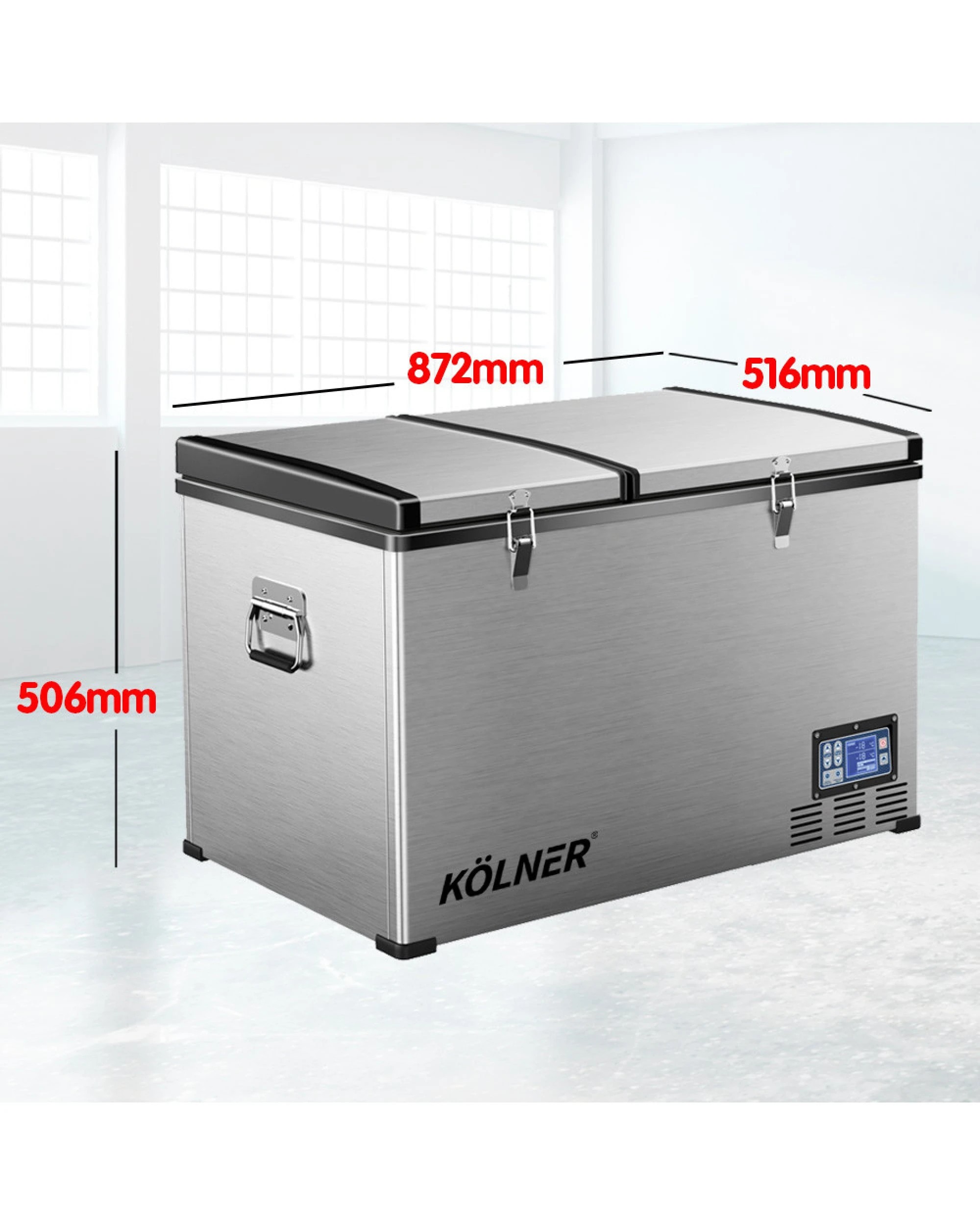 3 Kolner 80L Portable Fridge Cooler Freezer Refrigerator Camping Car Travel Stainless Steel - Silver, 3 of 10