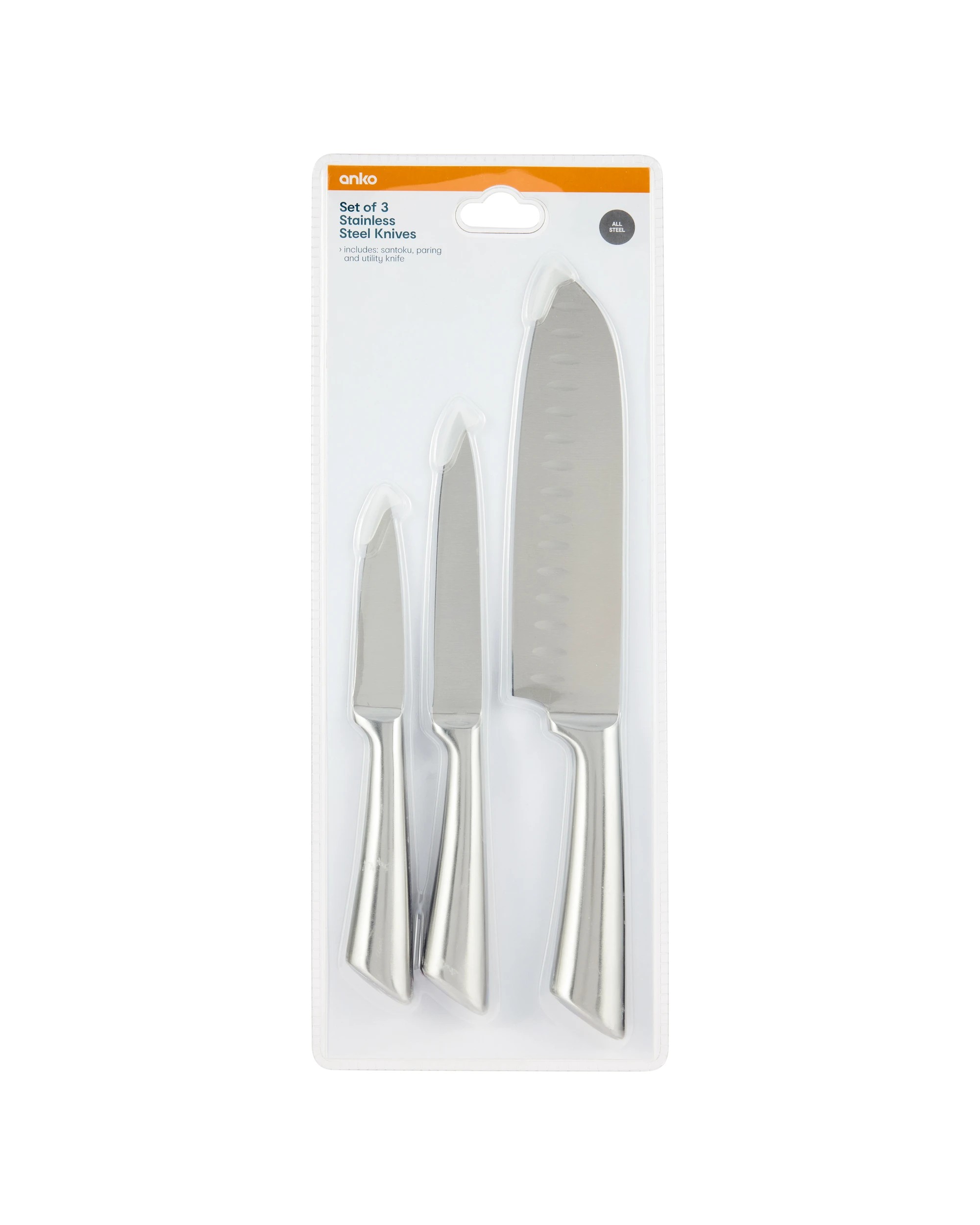 4 Set of 3 Stainless Steel Knives, 4 of 4