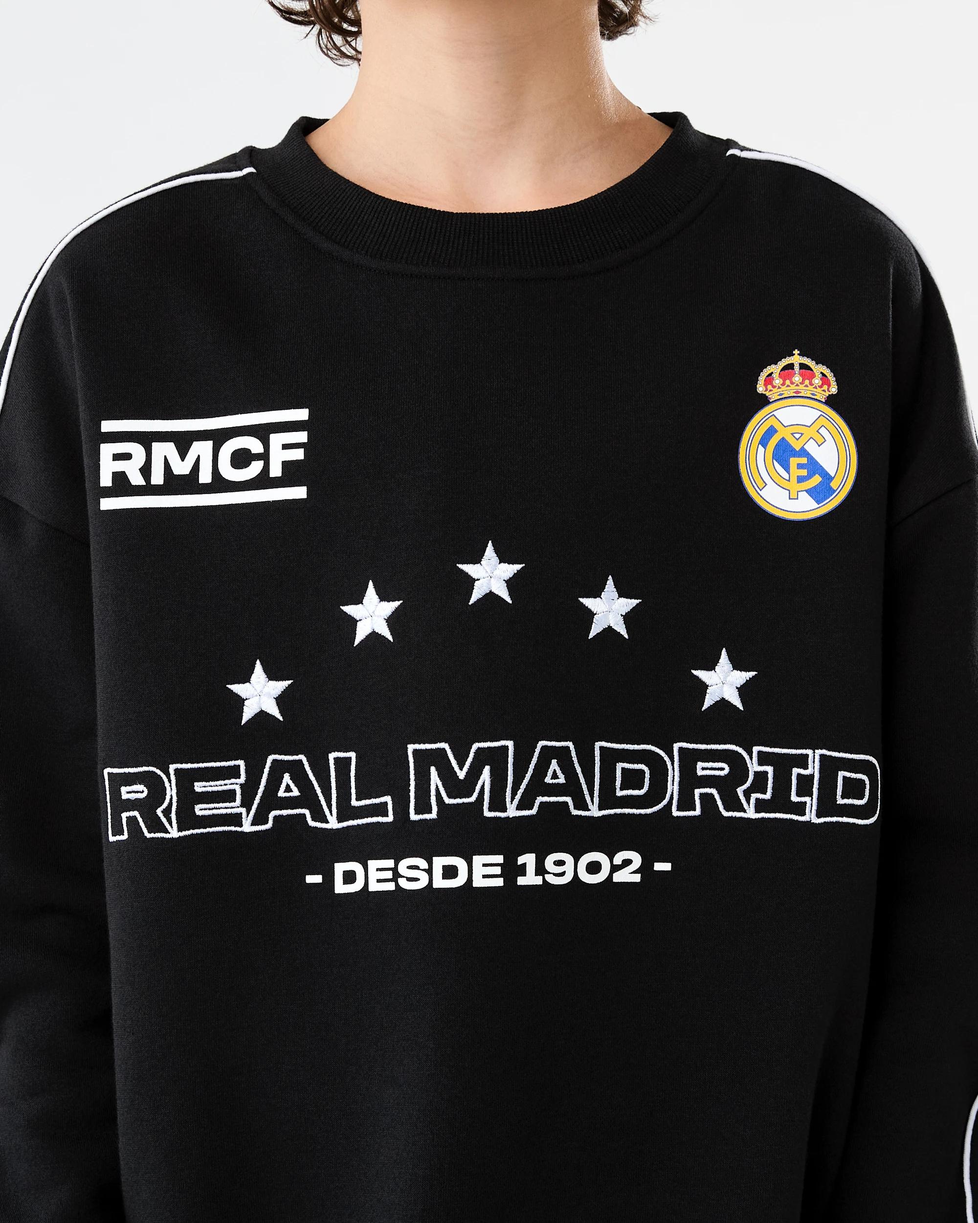 4 Real Madrid Youth Crew Neck Sweatshirt Black, 4 of 9