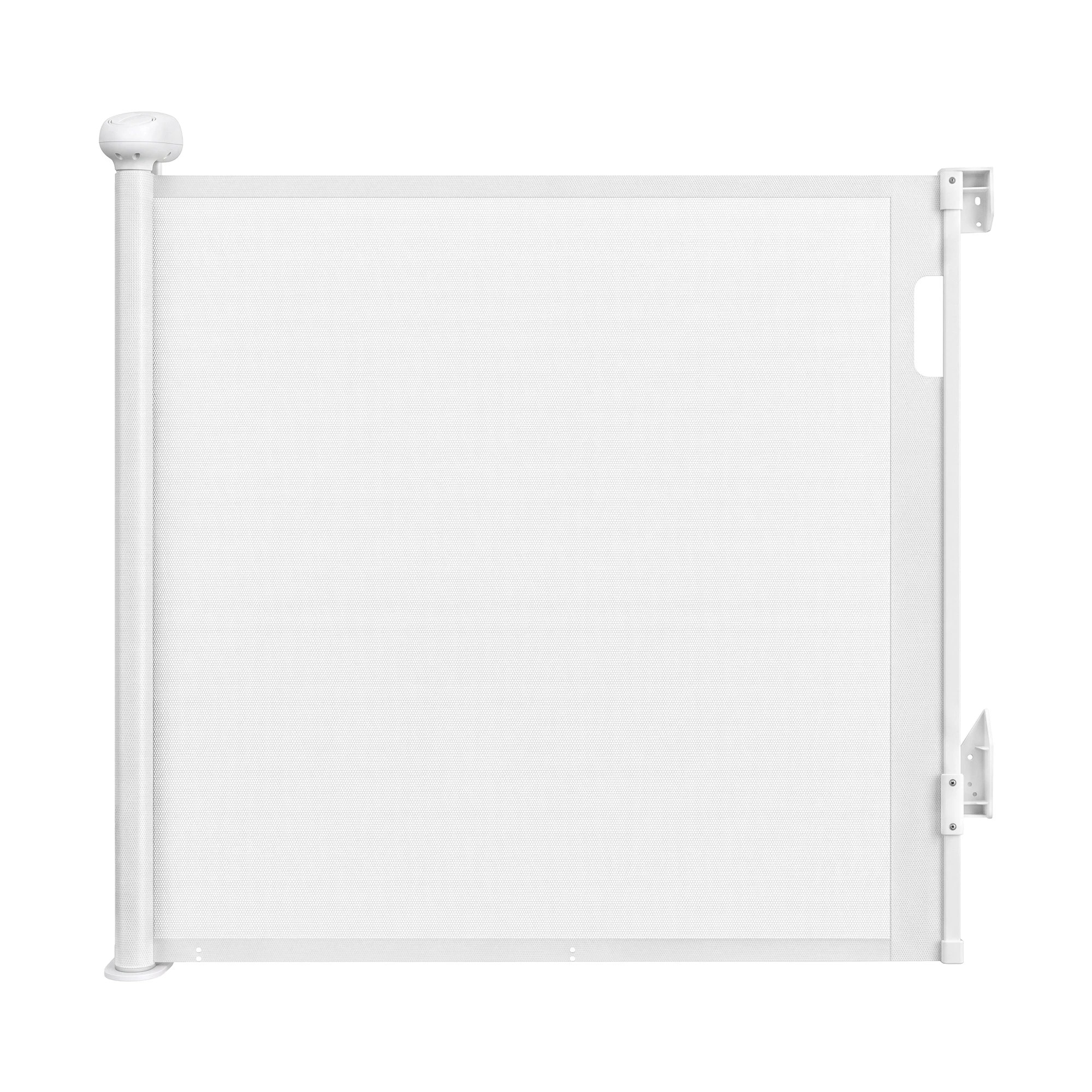 4 Keezi Retractable Gate Extends up to 140cm Baby Gate Pet Safety Fence White - White, 4 of 8
