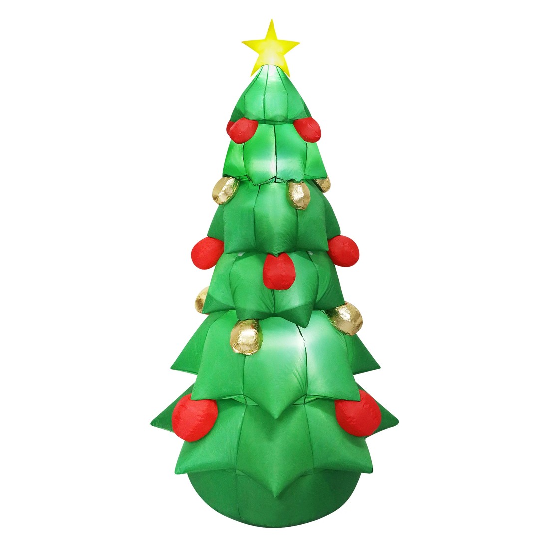 1 Santaco 2.5m Inflatable Christmas Star LED Blow Up Tree Outdoor Xmas Decoration, 1 of 9