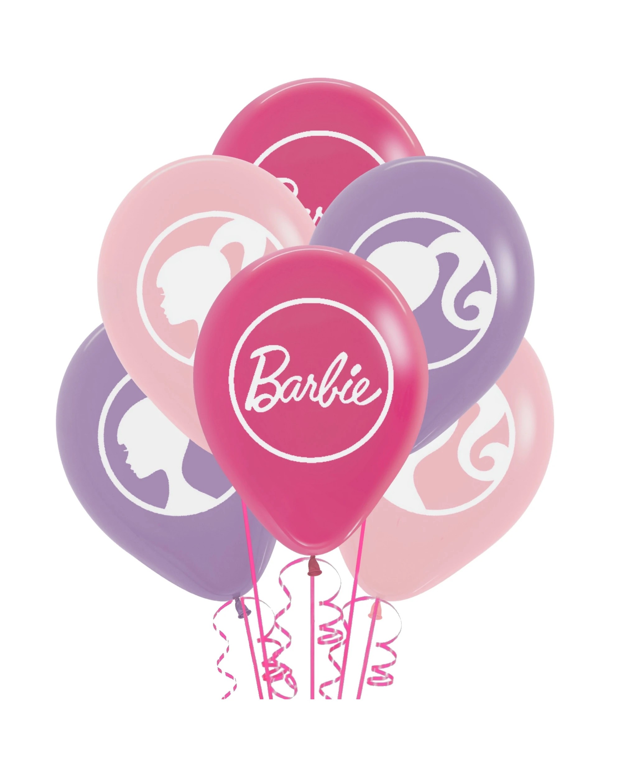 1 Barbie Barbie Latex Balloons Pack of 6, 1 of 2