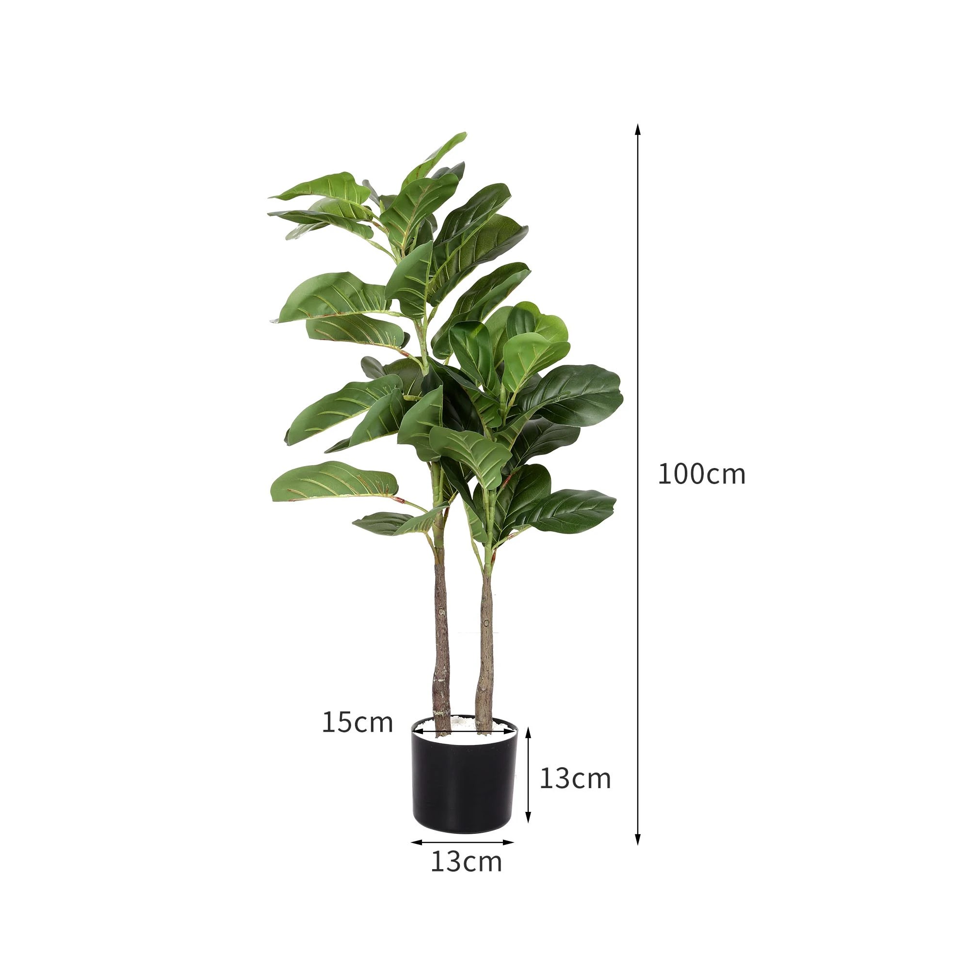 3 Lambu 100cm Palm Tree In Plastic Pot Artificial Plant, 3 of 6