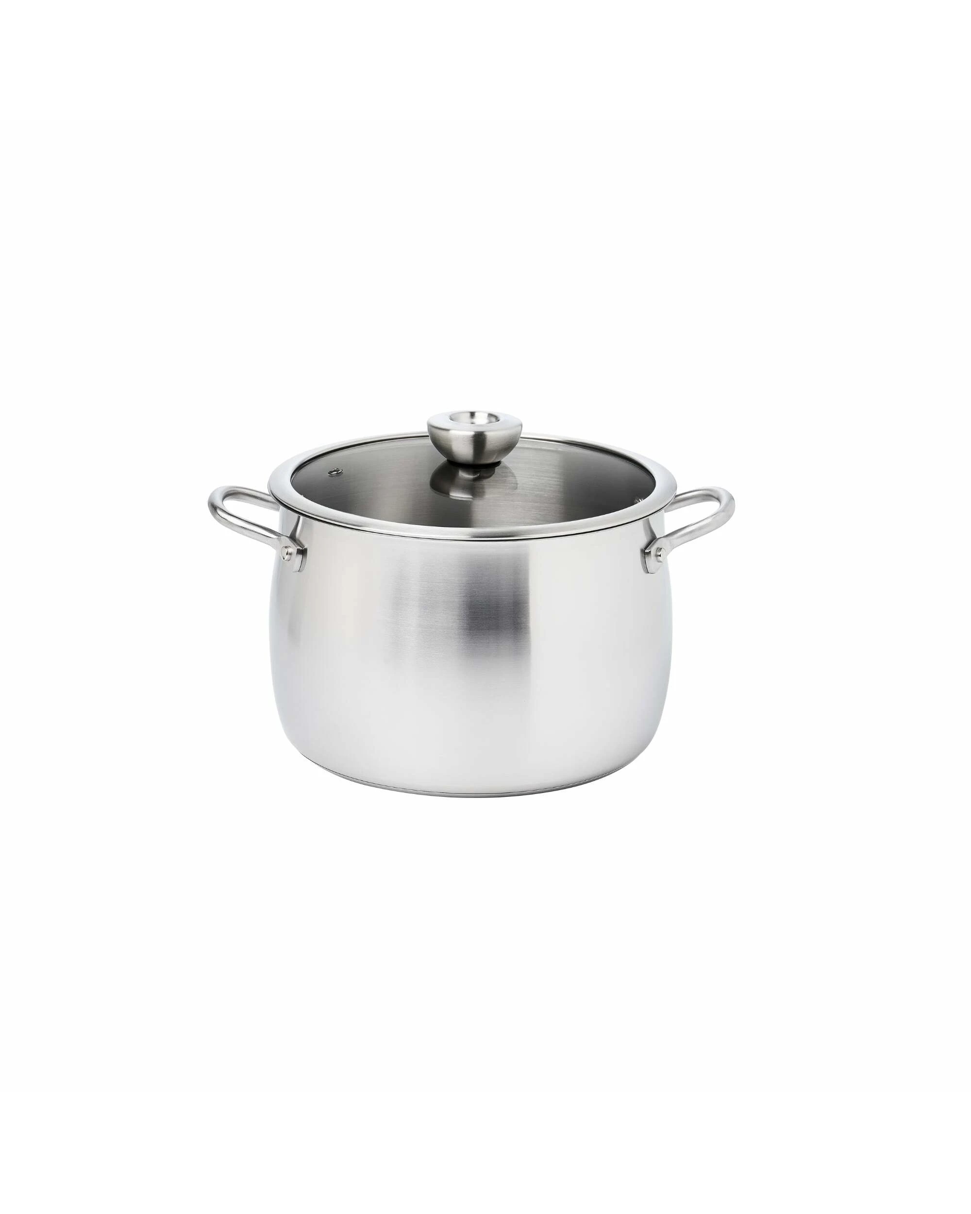 1 Meyer White Steel Stainless Steel Induction Stockpot With Glass Lid  24cm/7.6L - Silver, 1 of 1