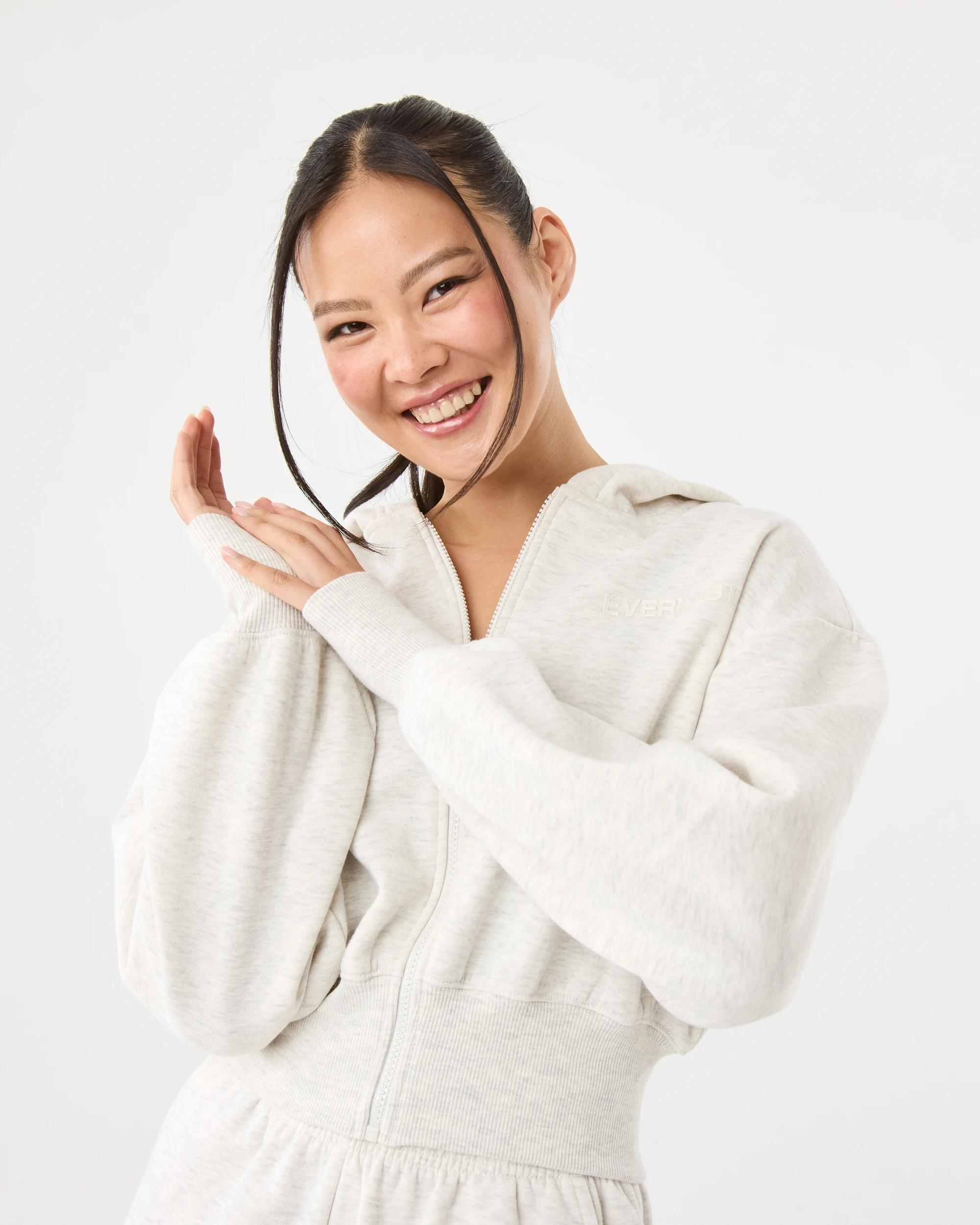 5 Everlast Womens Mid Length Zip Through Hoodie Oat Marle, 5 of 9